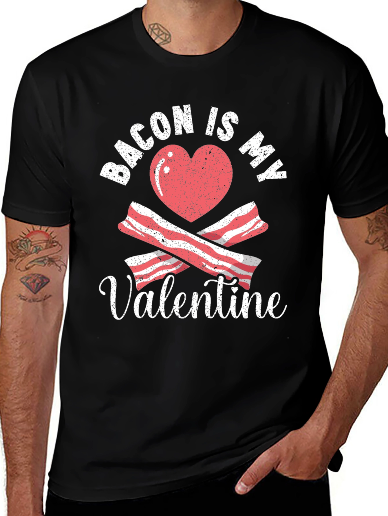 Variant 22 of Bacon Is My Valentine T-Shirt - Funny Valentine's Day Tee