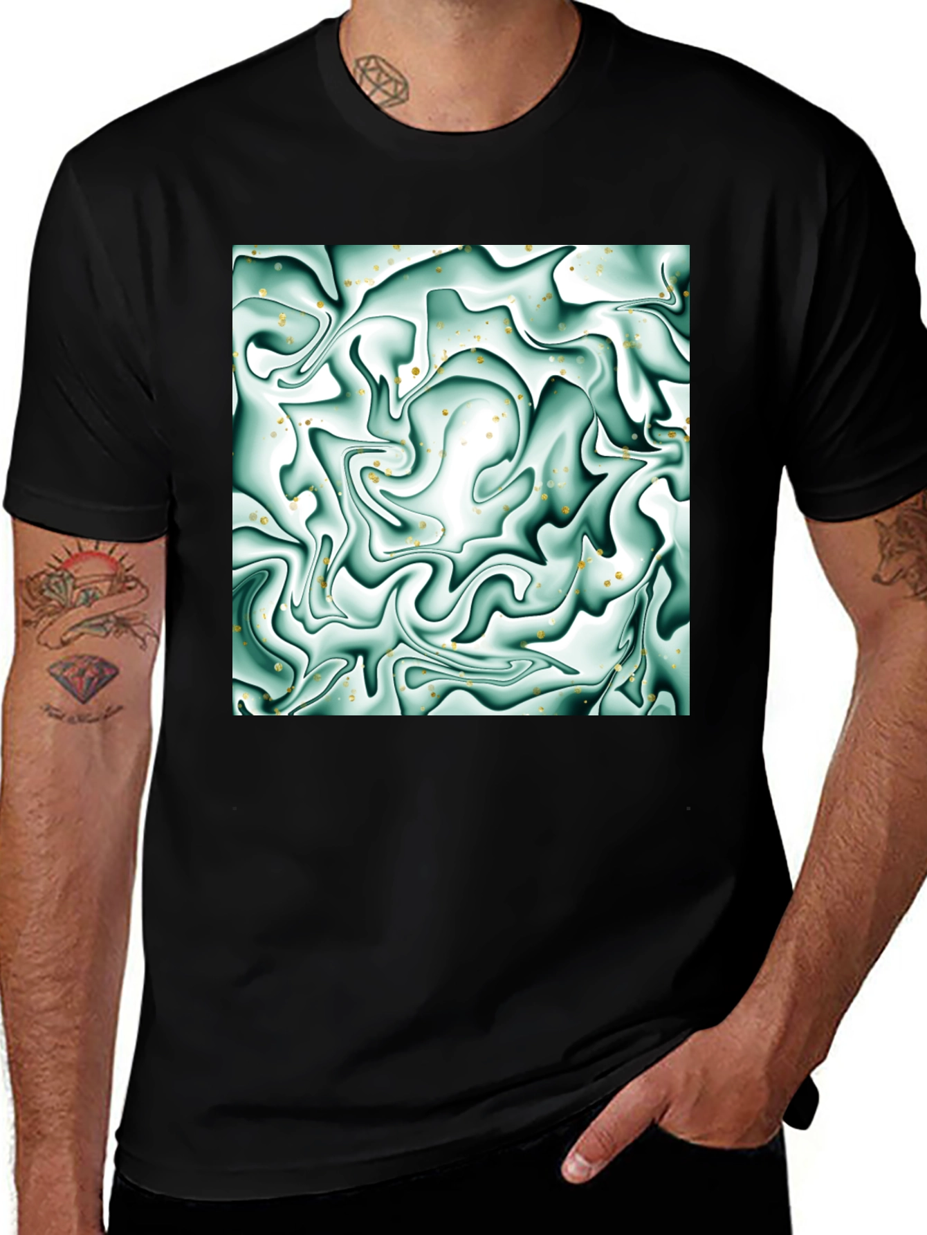 Variant 24 of Abstract Swirl Graphic Tee - Modern Art T-Shirt
