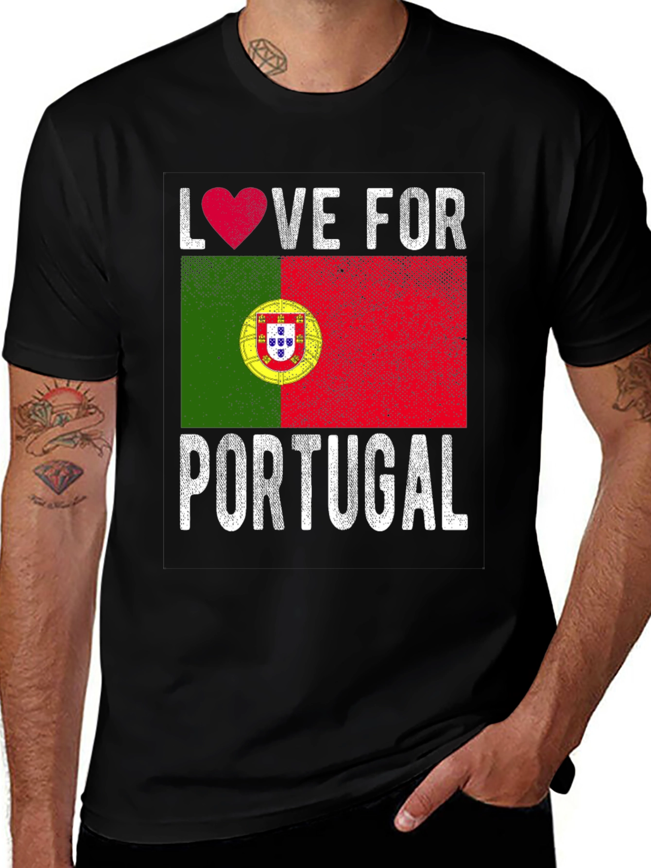 Love for Portugal Flag Graphic Tee