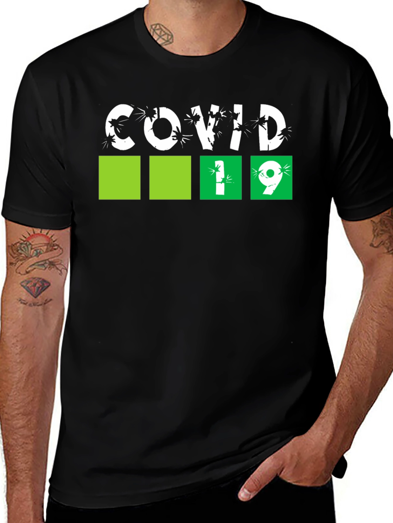 Variant 19 of COVID-19 Graphic Tee - Black
