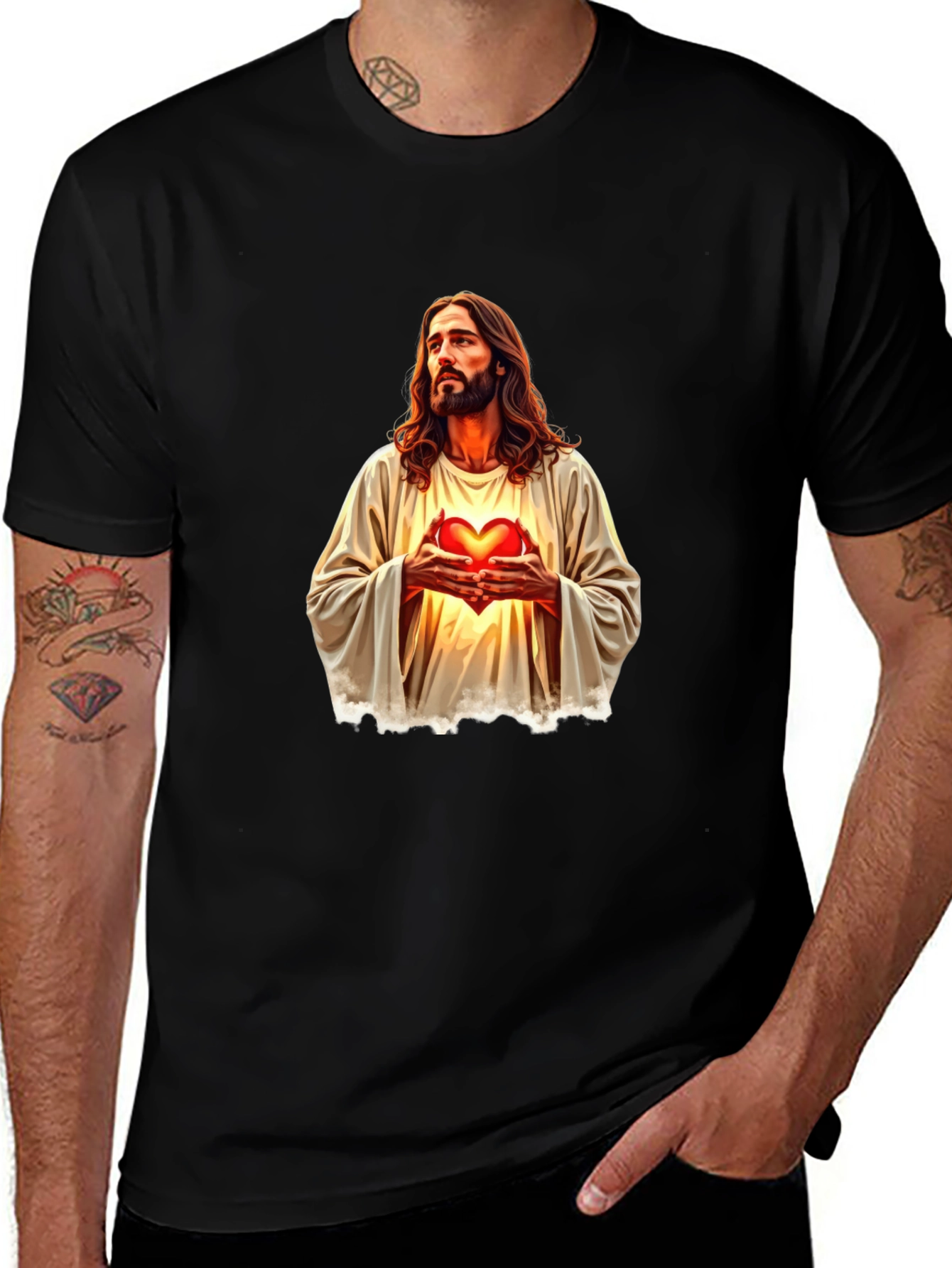 Variant 5 of Jesus Heart Light Graphic T-Shirt