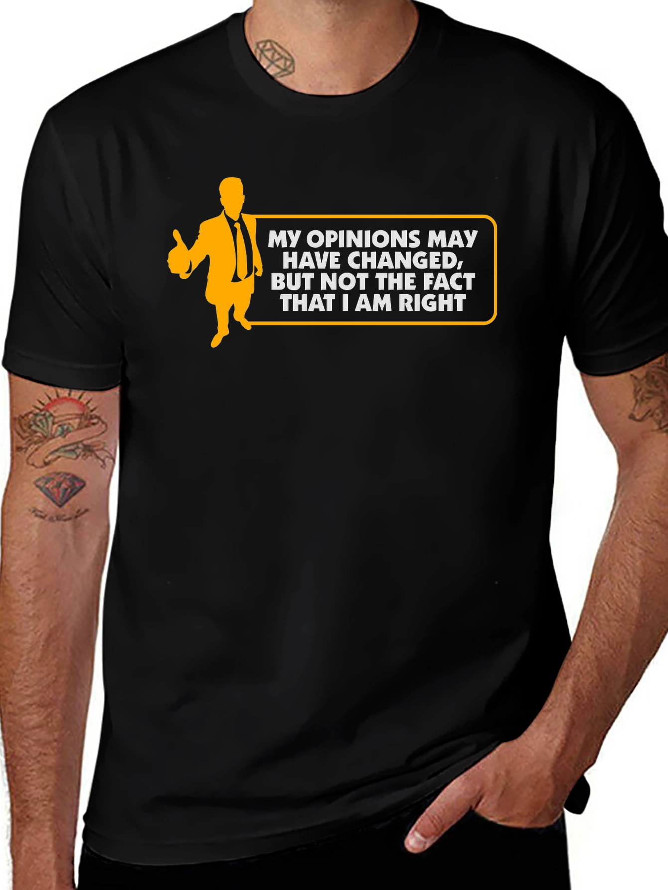 Variant 29 of Humorous "Always Right" Graphic Black T-Shirt