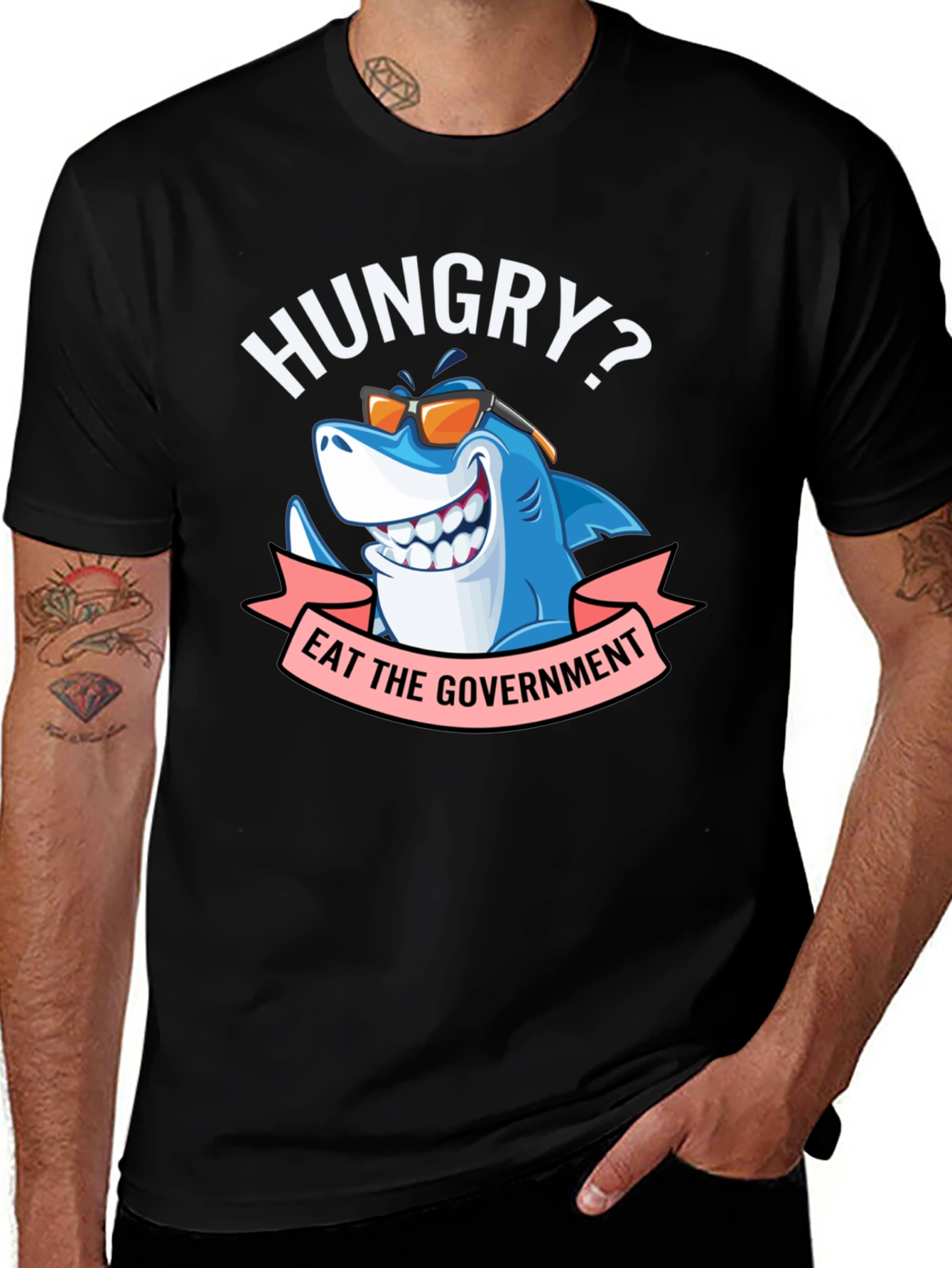 Variant 18 of Hungry? Eat the Government Shark T-Shirt