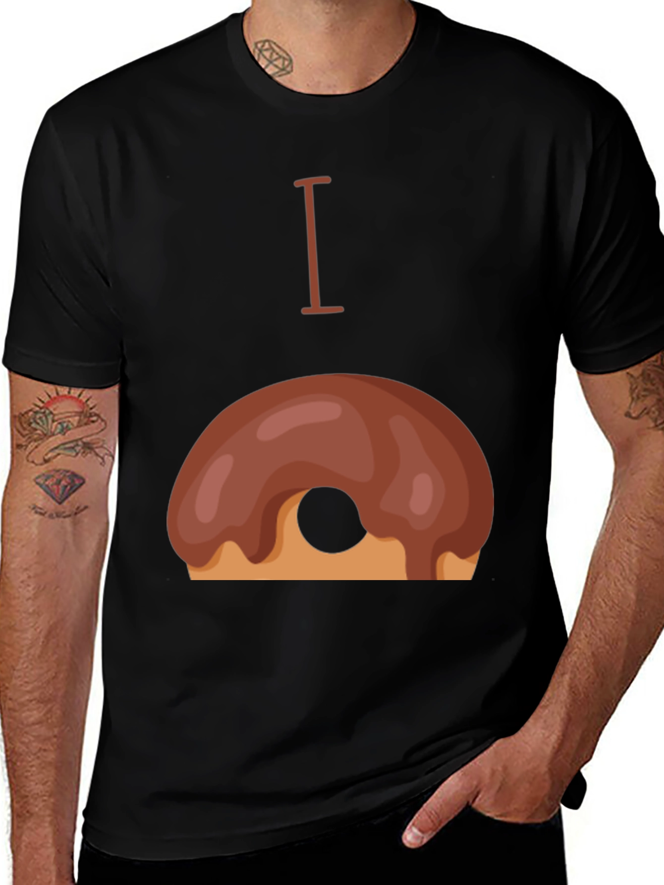 Black I Doughnut T-Shirt main image