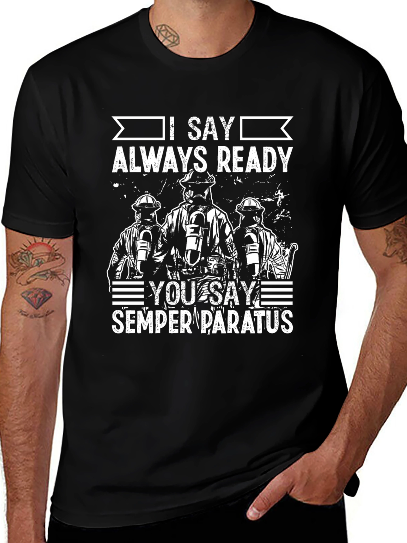 Variant 7 of Firefighter Semper Paratus Graphic T-Shirt