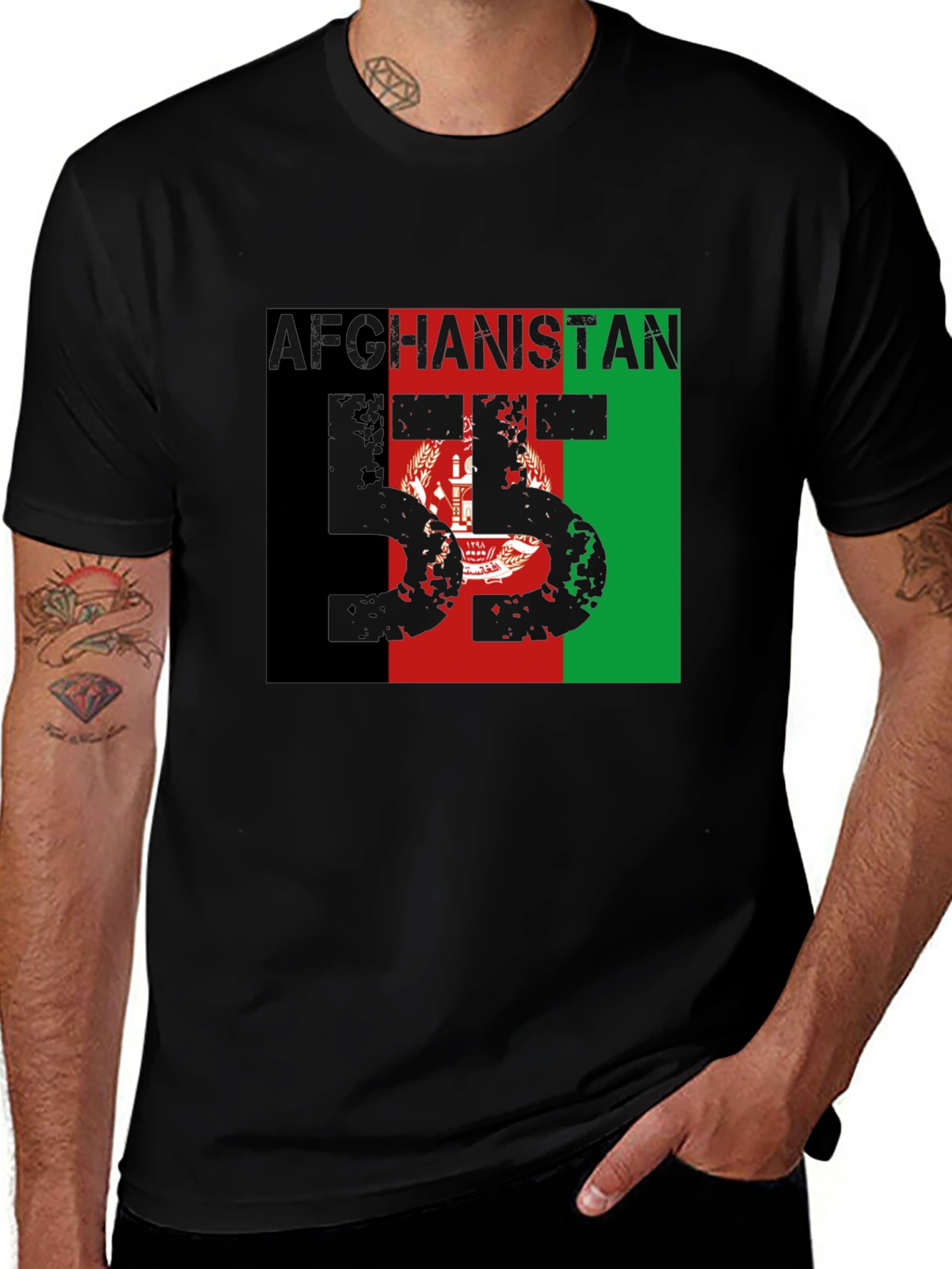 Variant 22 of Afghanistan Flag T-Shirt