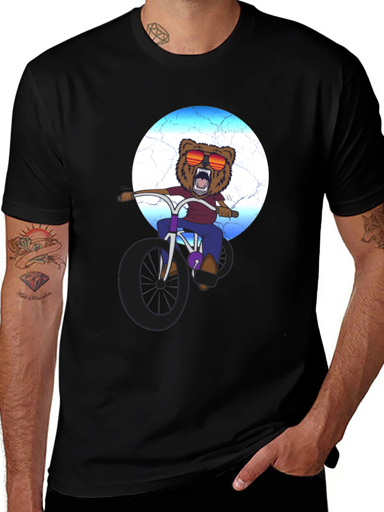 Variant 7 of Bear on Bike Graphic Tee