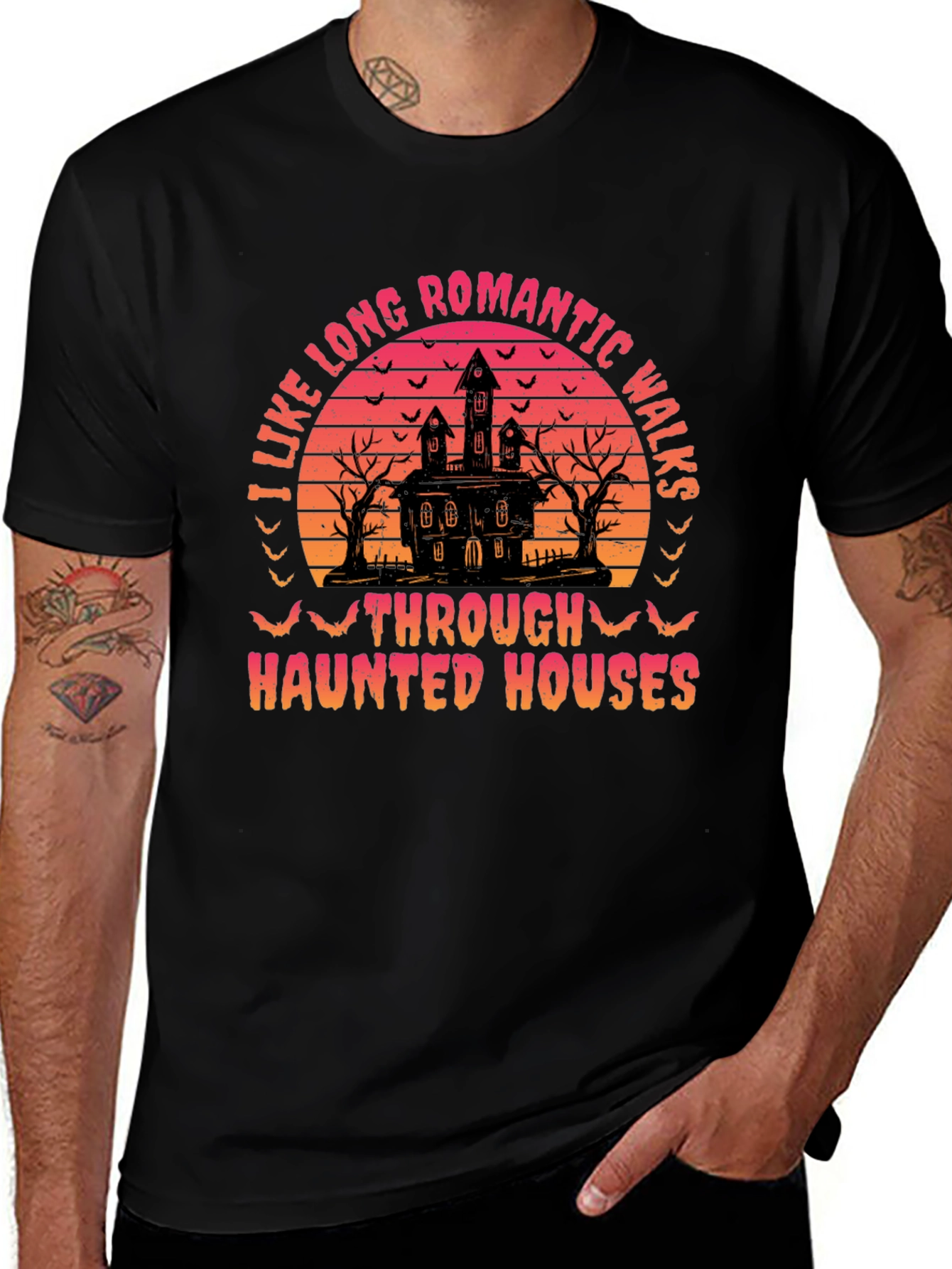 Haunted House Romantic Walks Graphic Tee