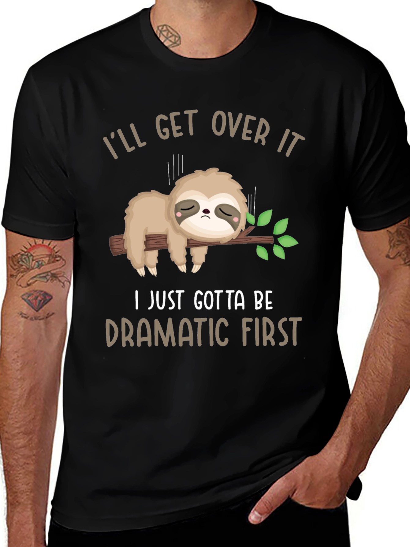 Variant 20 of Funny Sloth Dramatic First T-Shirt