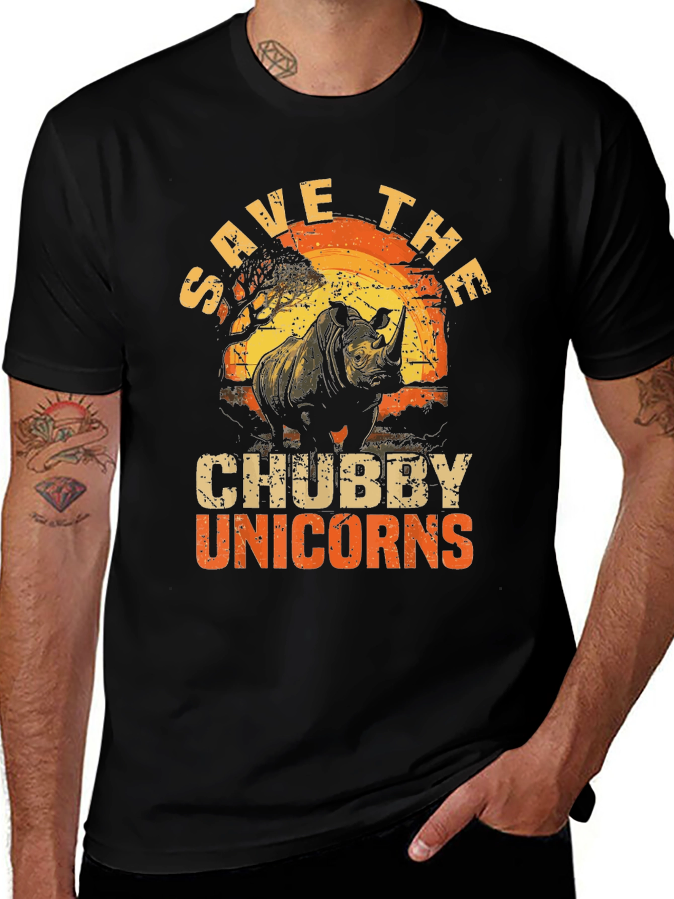 Variant 27 of Save The Chubby Unicorns Graphic T-Shirt