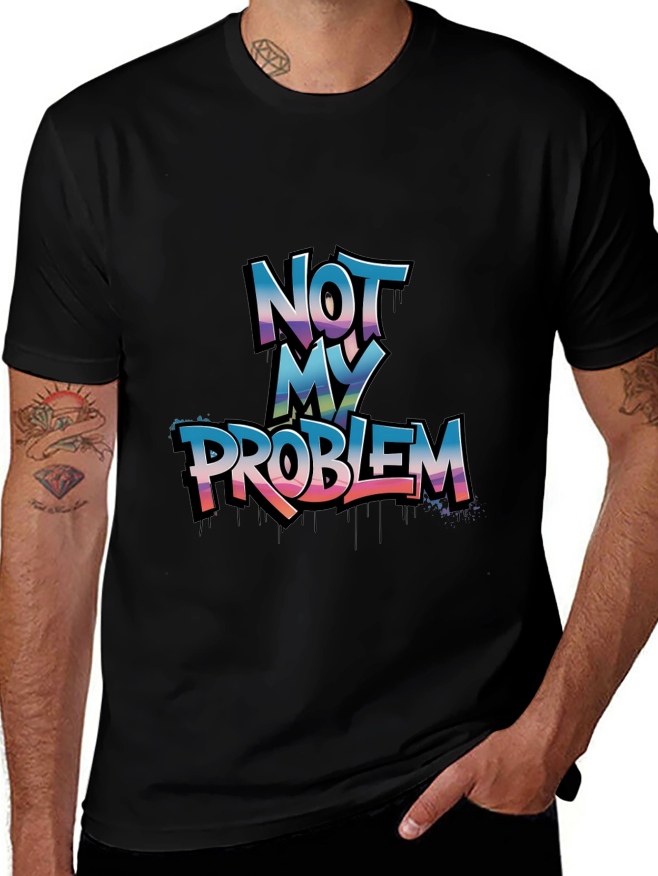 Variant 30 of Not My Problem Graphic Tee - Casual Cotton T-Shirt