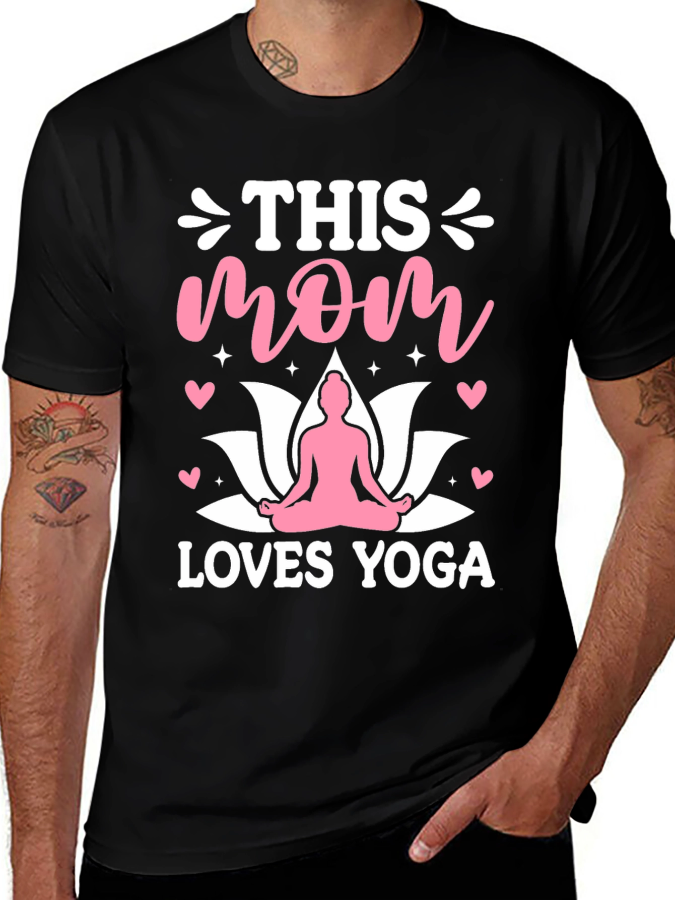 Variant 25 of This Mom Loves Yoga T-Shirt - Comfortable & Stylish