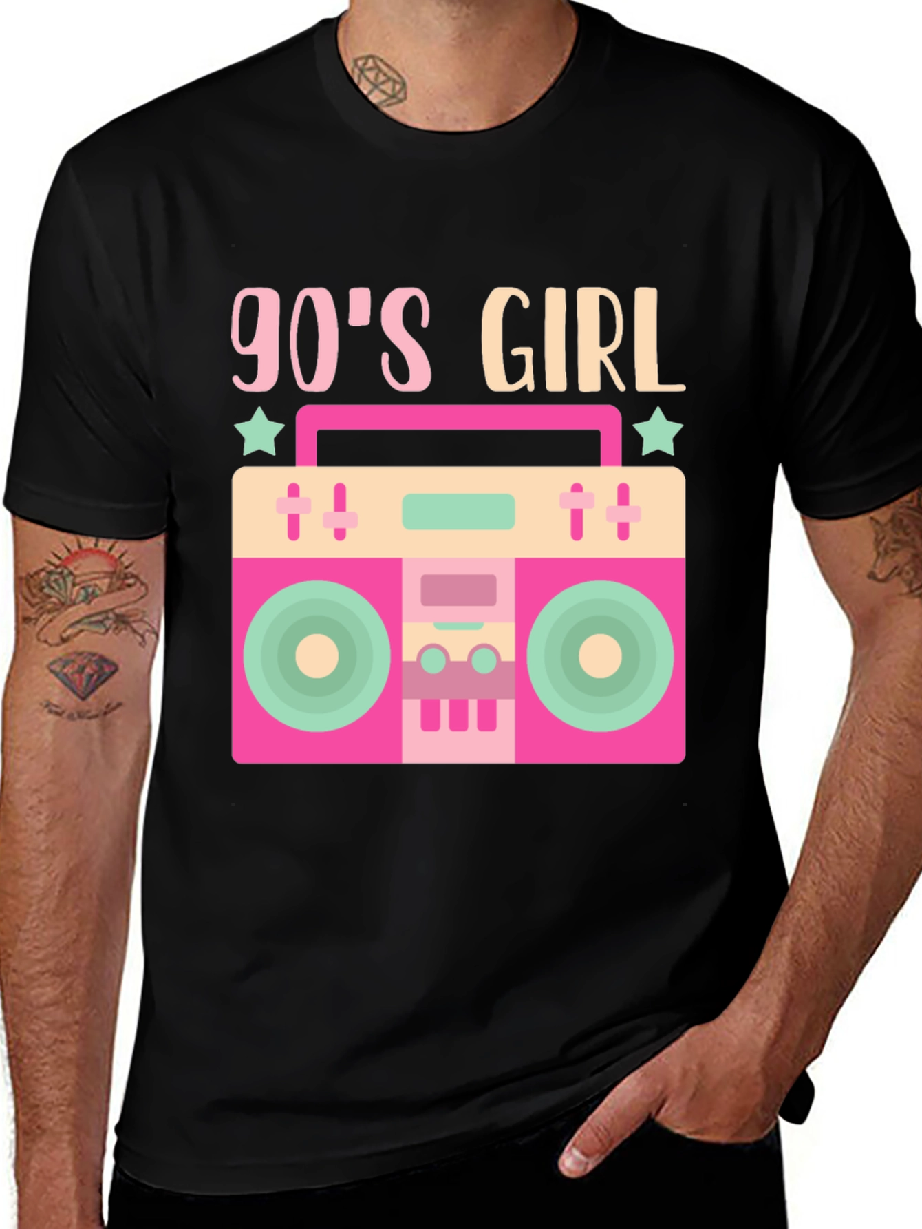 Variant 30 of 90's Girl Boombox Tee - Retro Style