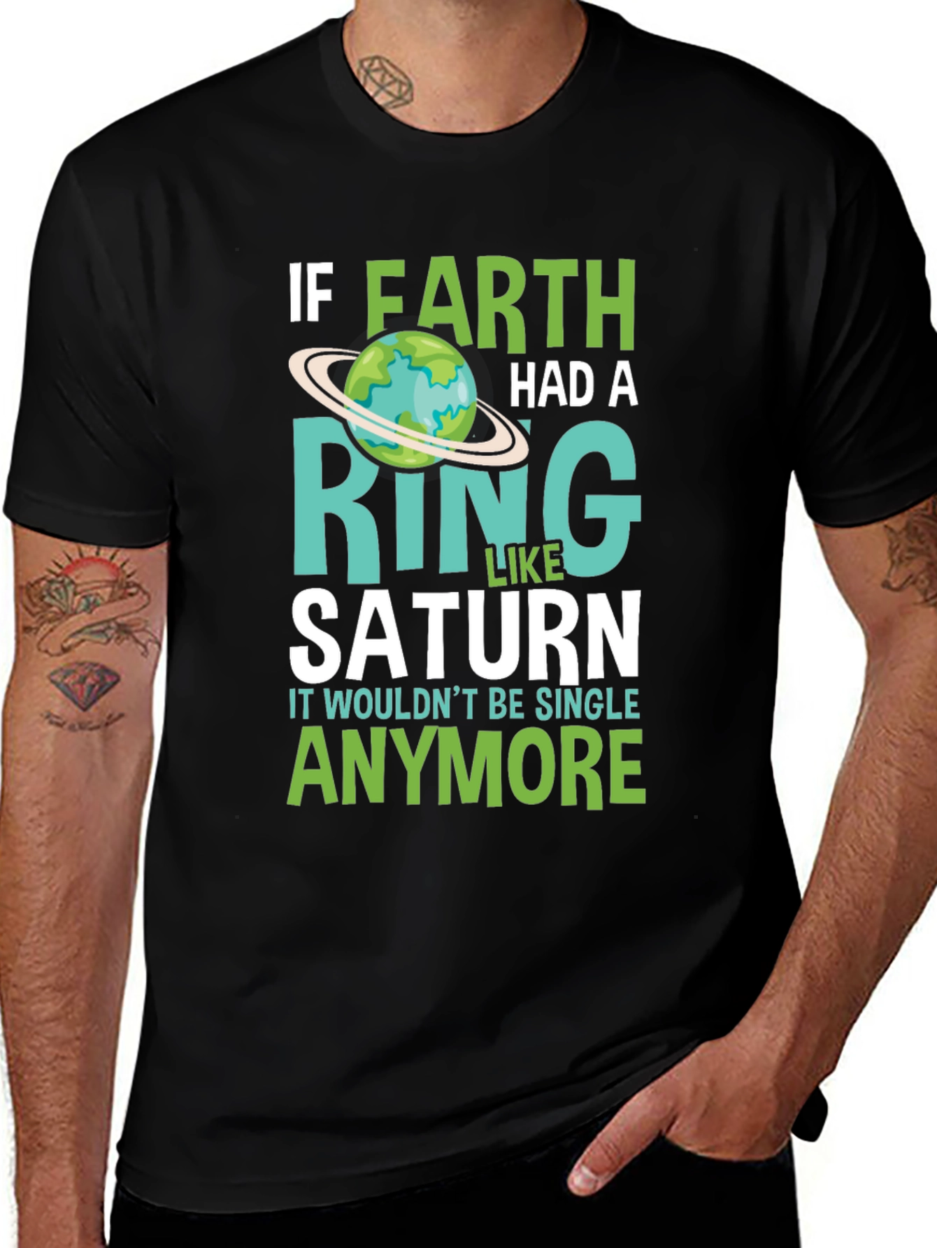 Variant 17 of Earth Ring Saturn T-Shirt Funny Novelty Tee