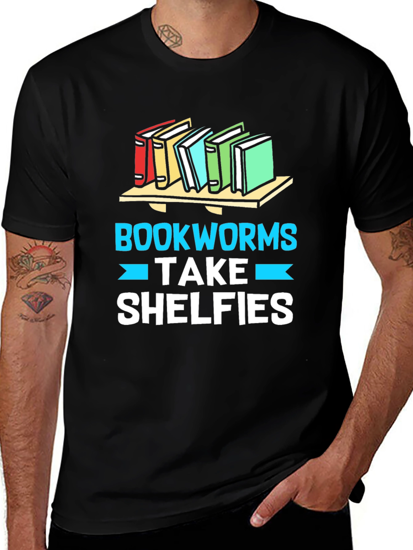 Variant 30 of Bookworms Take Shelfies Graphic Tee