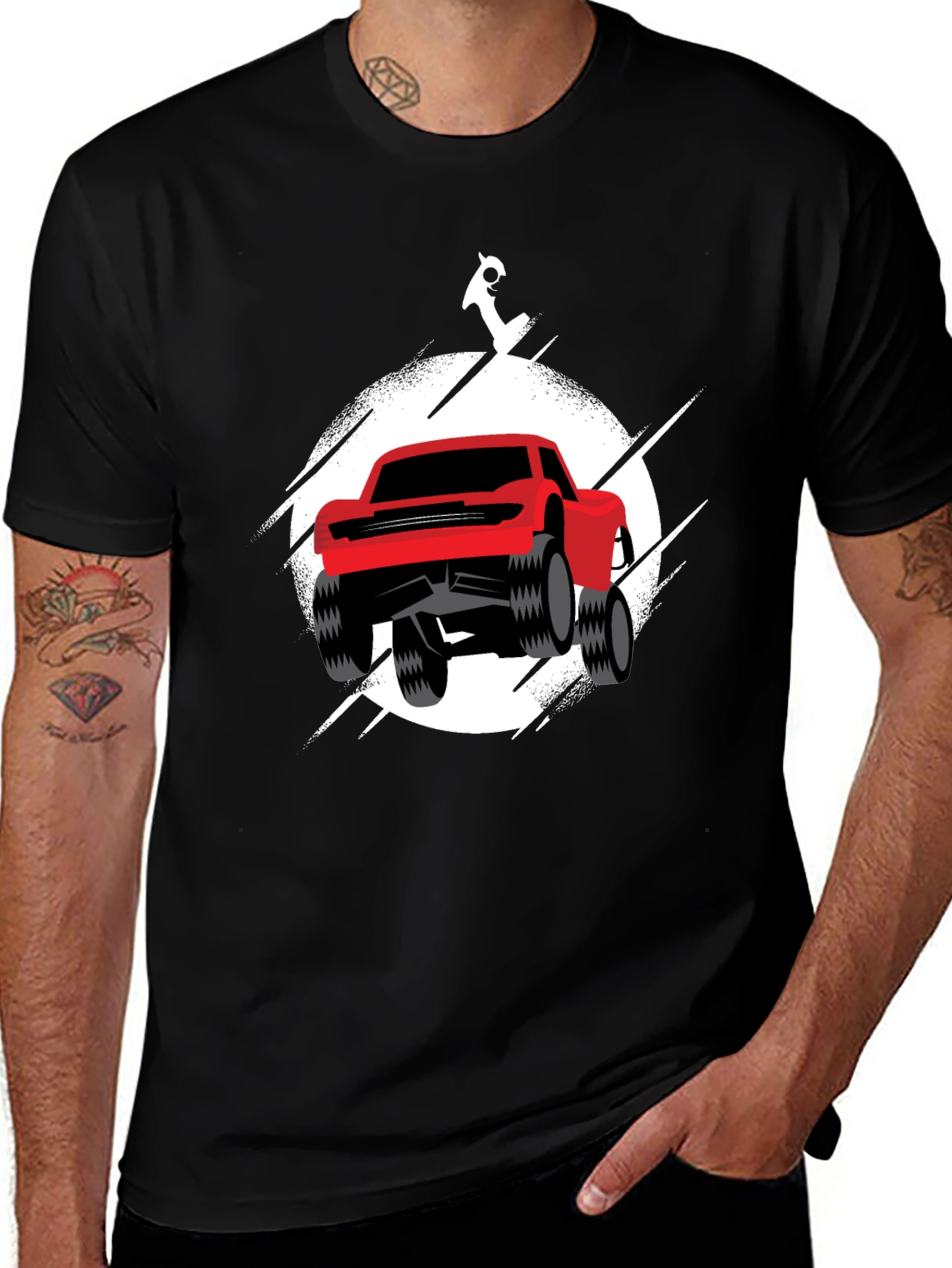 Variant 11 of Monster Truck Graphic Tee - Black