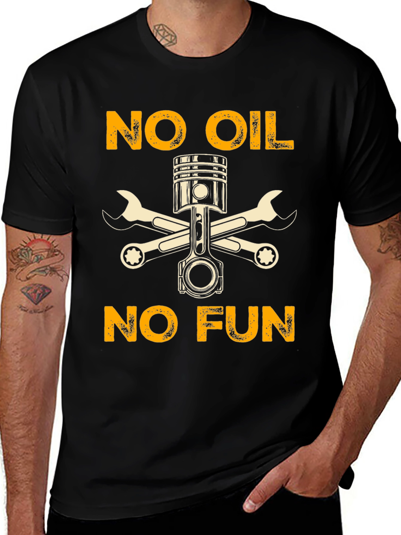 Variant 14 of No Oil No Fun Graphic T-Shirt