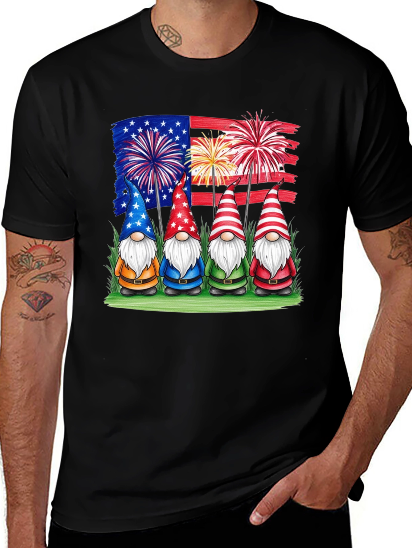Patriotic Gnomes T-Shirt - USA Pride!