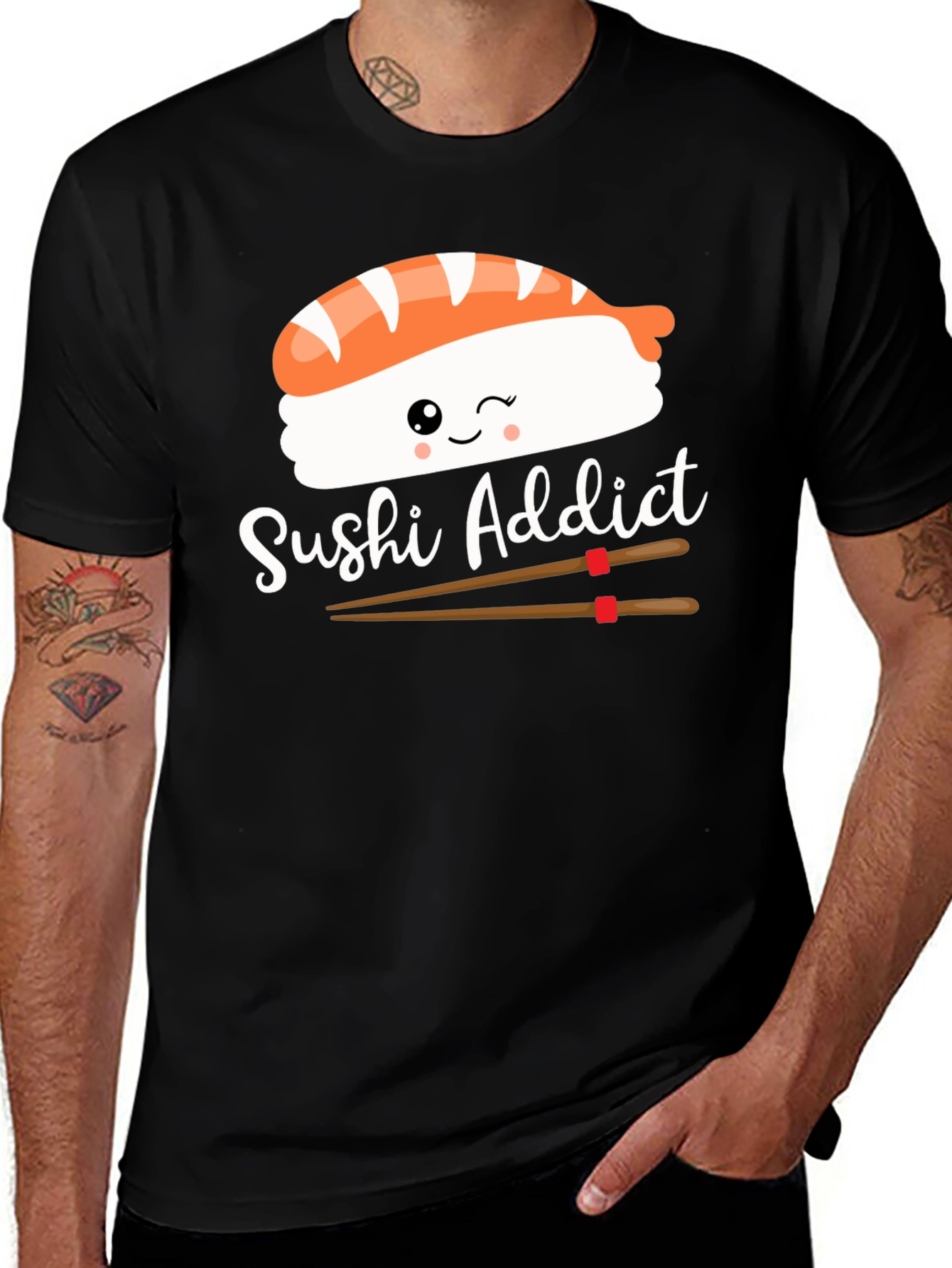 Variant 14 of Sushi Addict Graphic T-Shirt - Unisex Cotton Tee