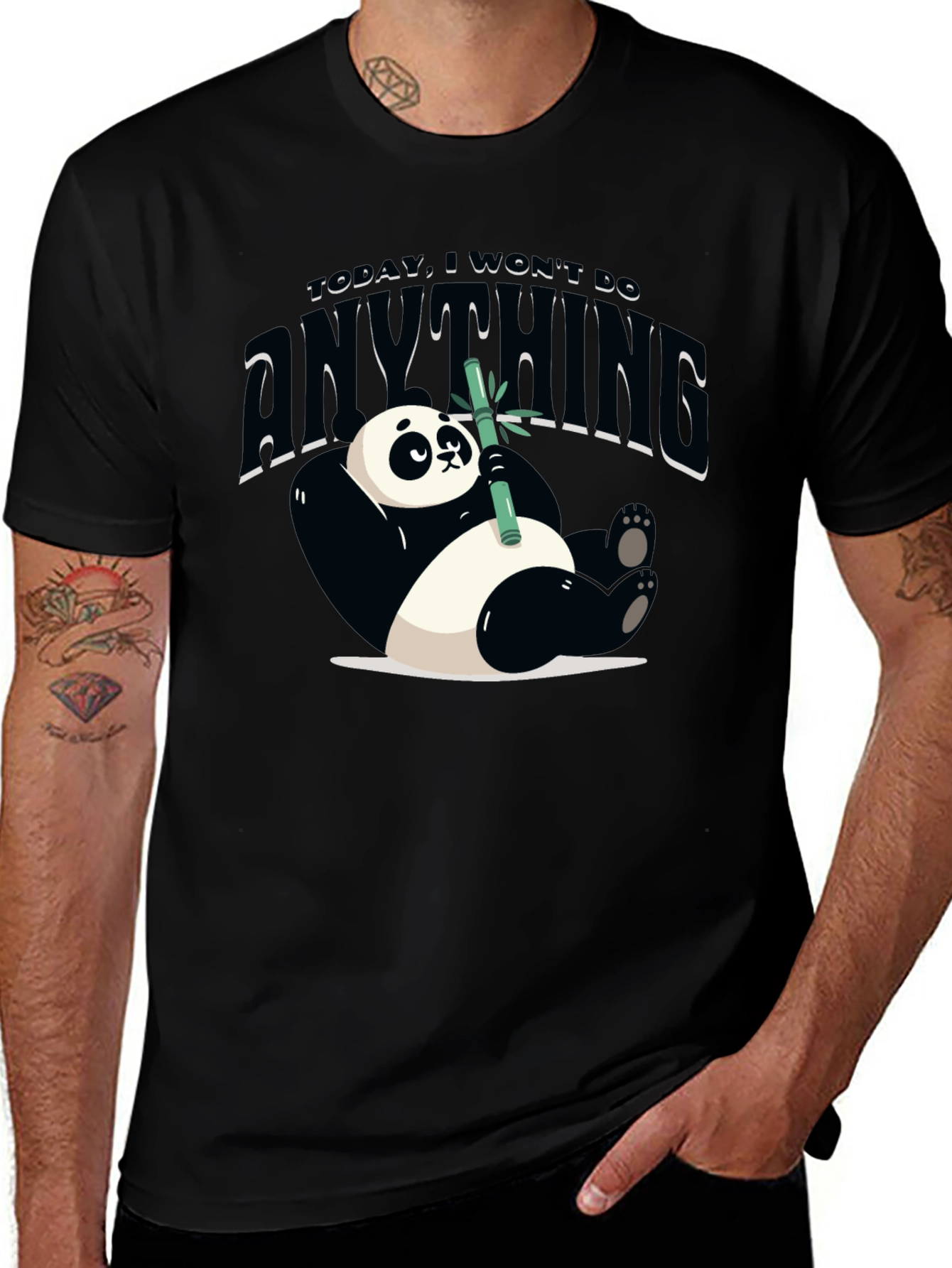 Variant 5 of Lazy Panda Graphic T-Shirt - Relax & Unwind