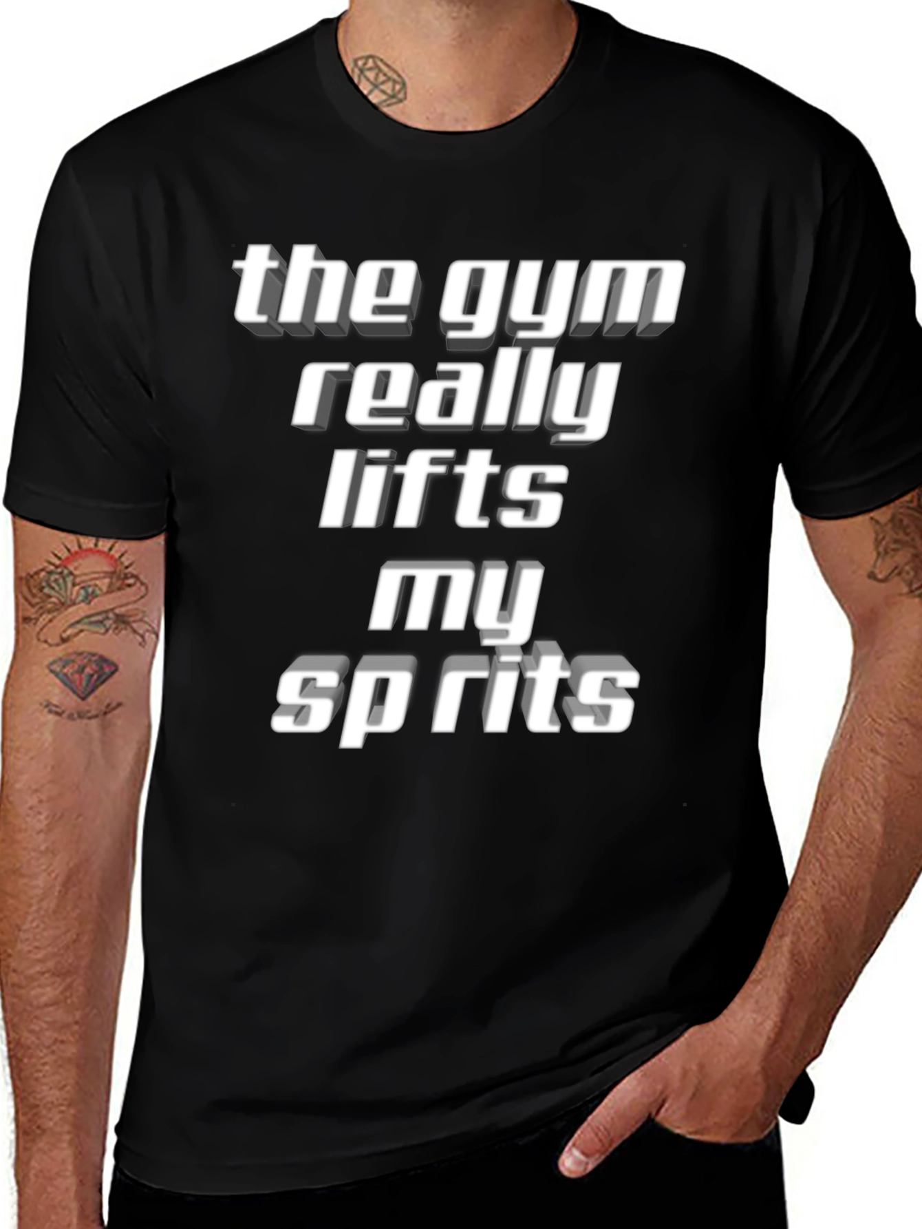 Variant 14 of Gym Lifts Spirits T-Shirt - Motivation Tee