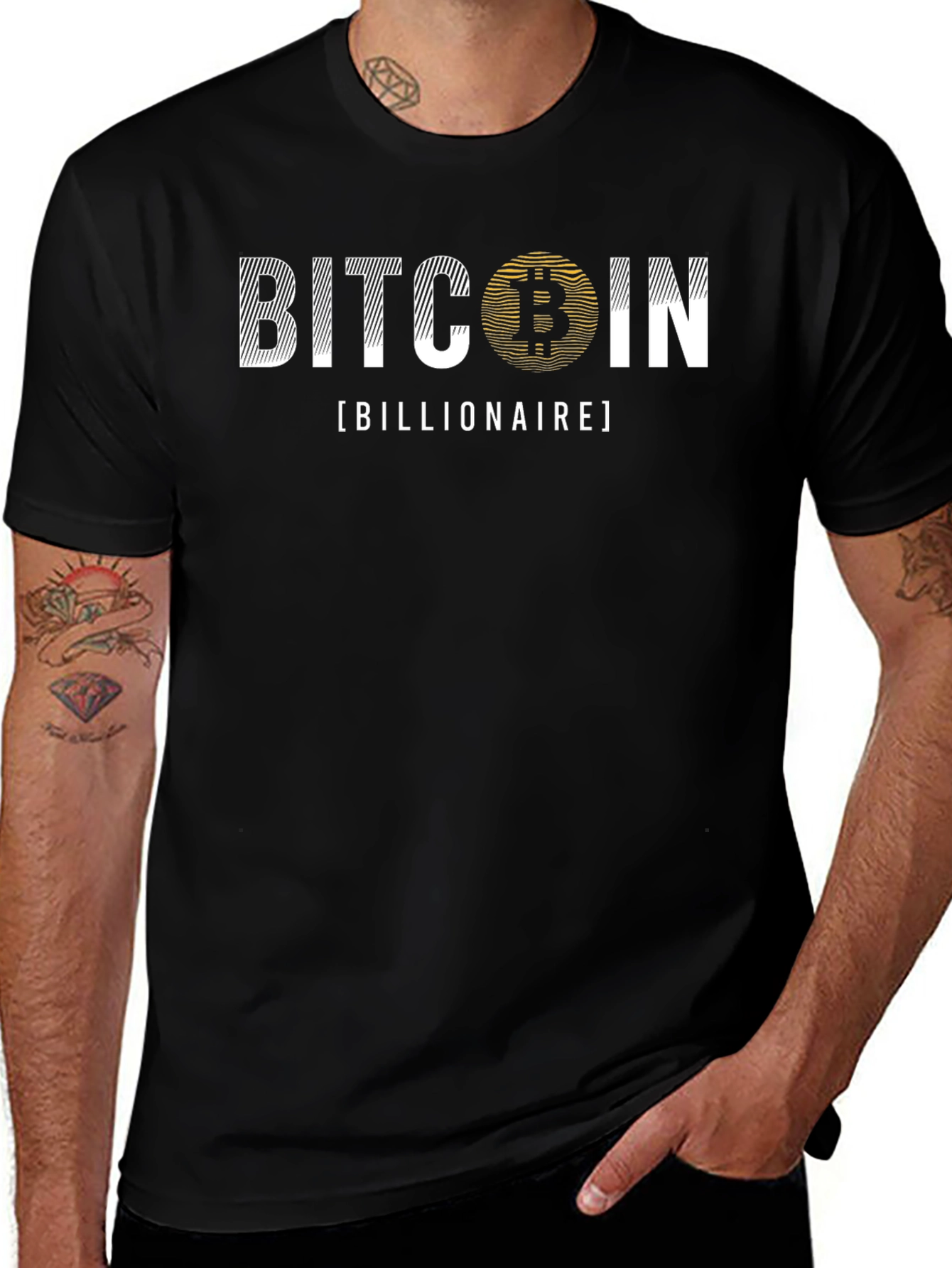 Variant 27 of Bitcoin Billionaire Graphic T-Shirt - Black