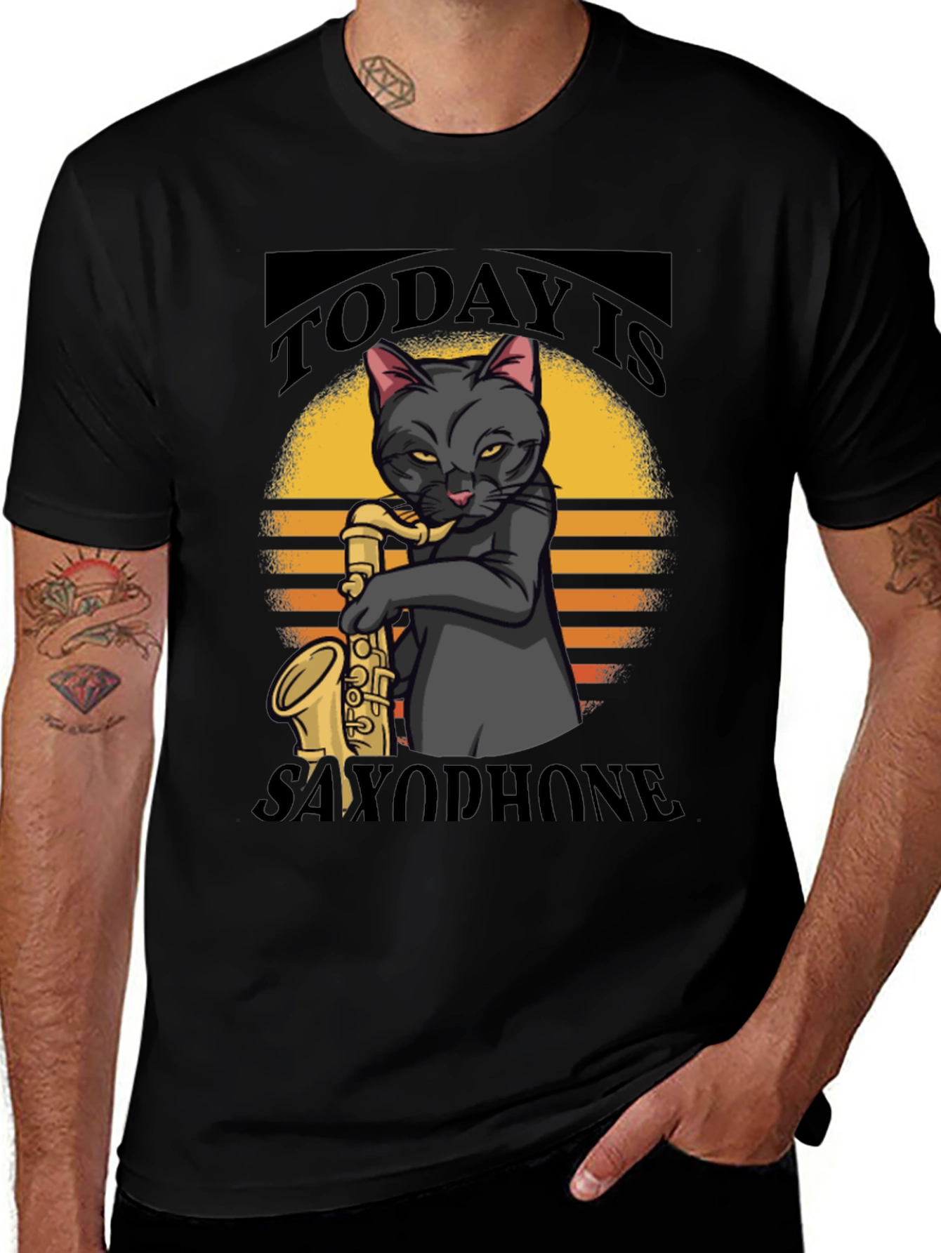 Variant 22 of Today is Saxophone Cat T-Shirt