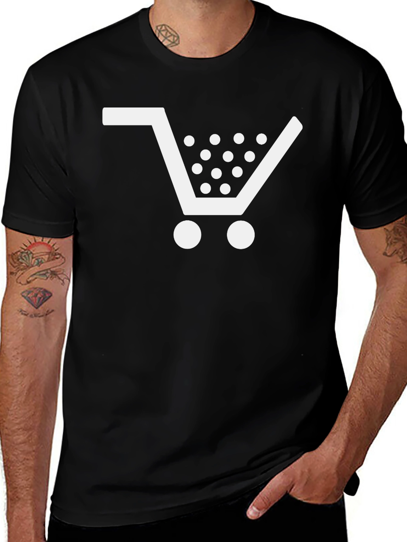 Variant 10 of Shopping Cart Black T-Shirt | Funny Gift Tee