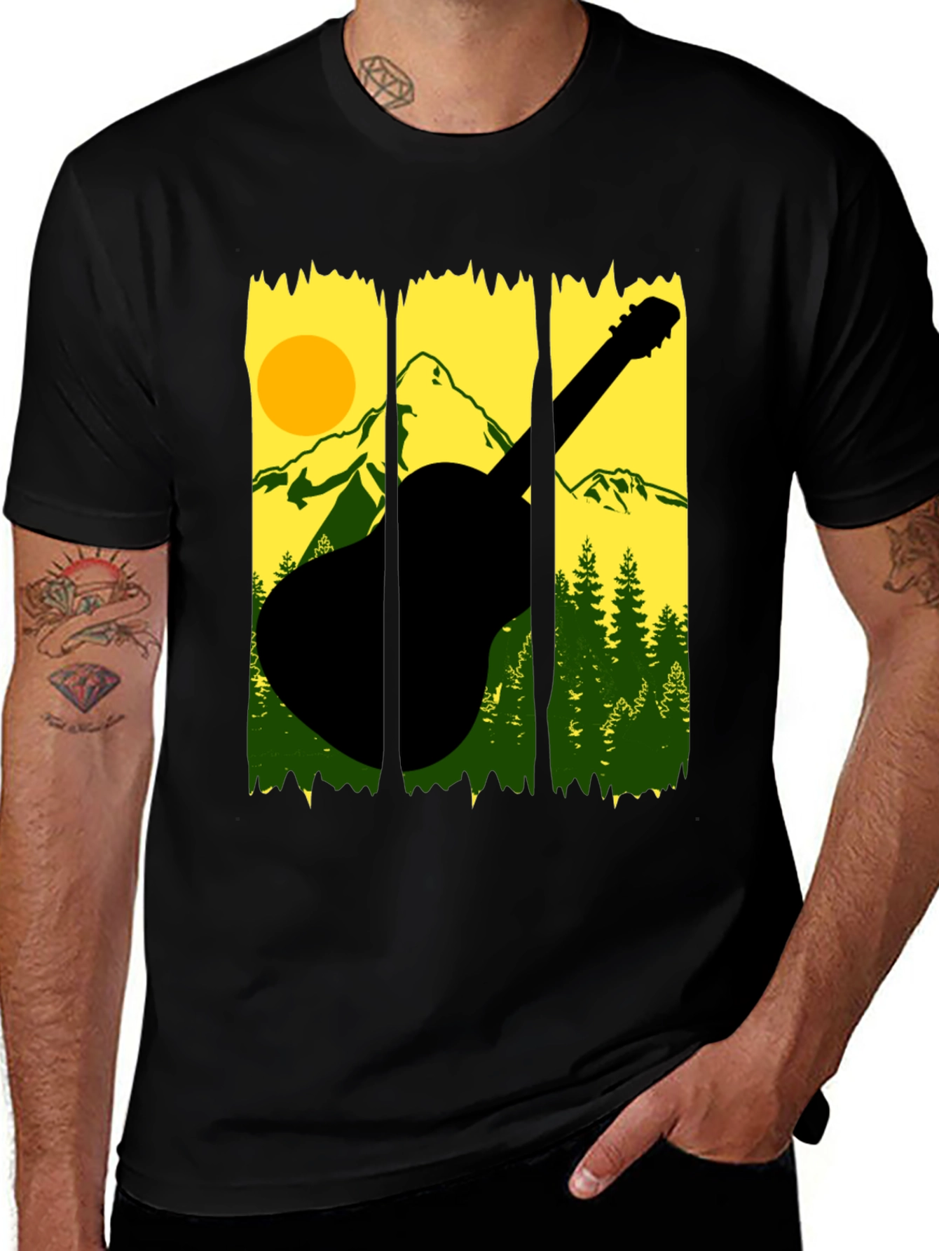Variant 9 of Mountain Guitar Graphic Tee