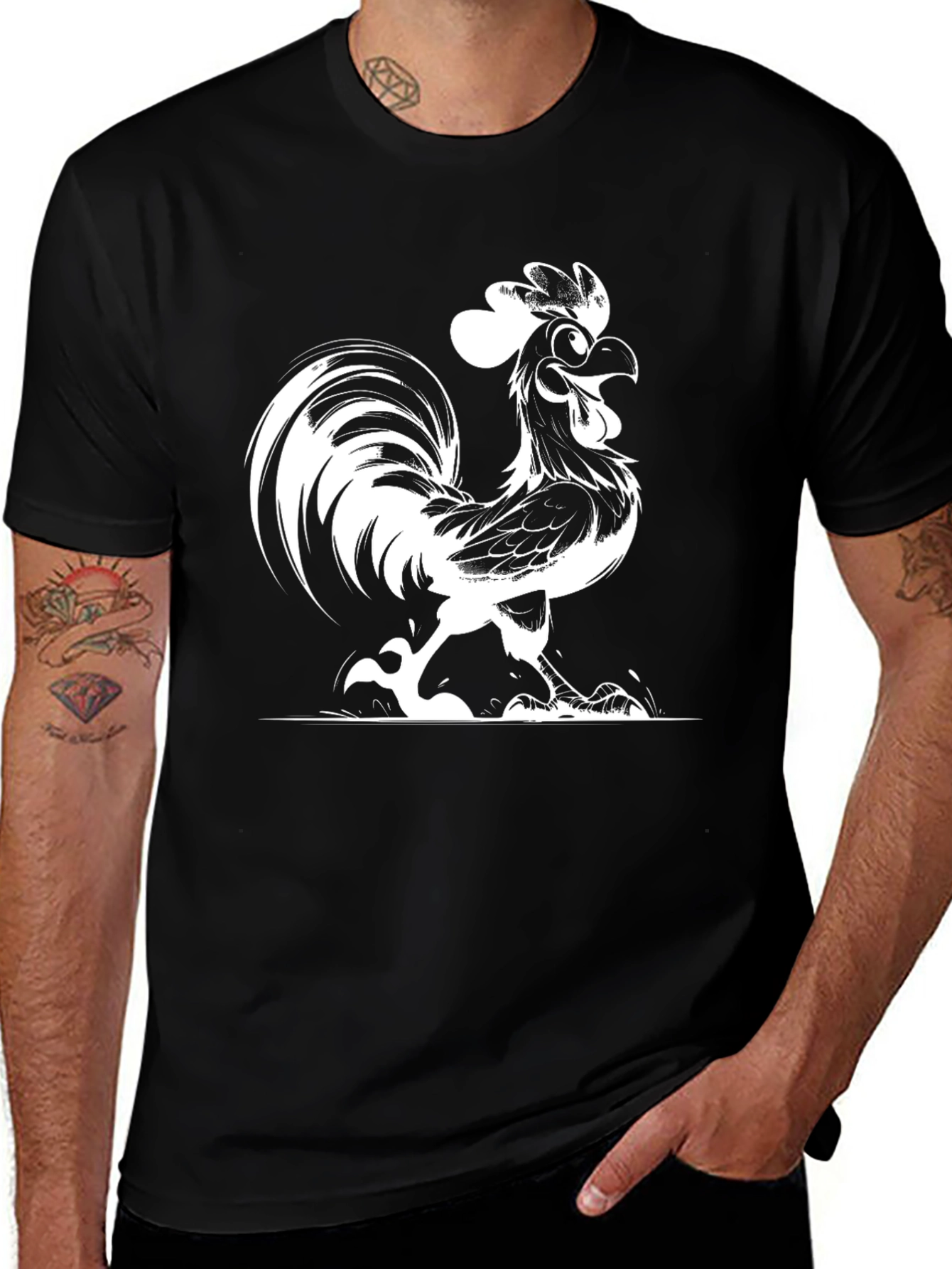 Variant 23 of Funky Rooster Graphic T-Shirt