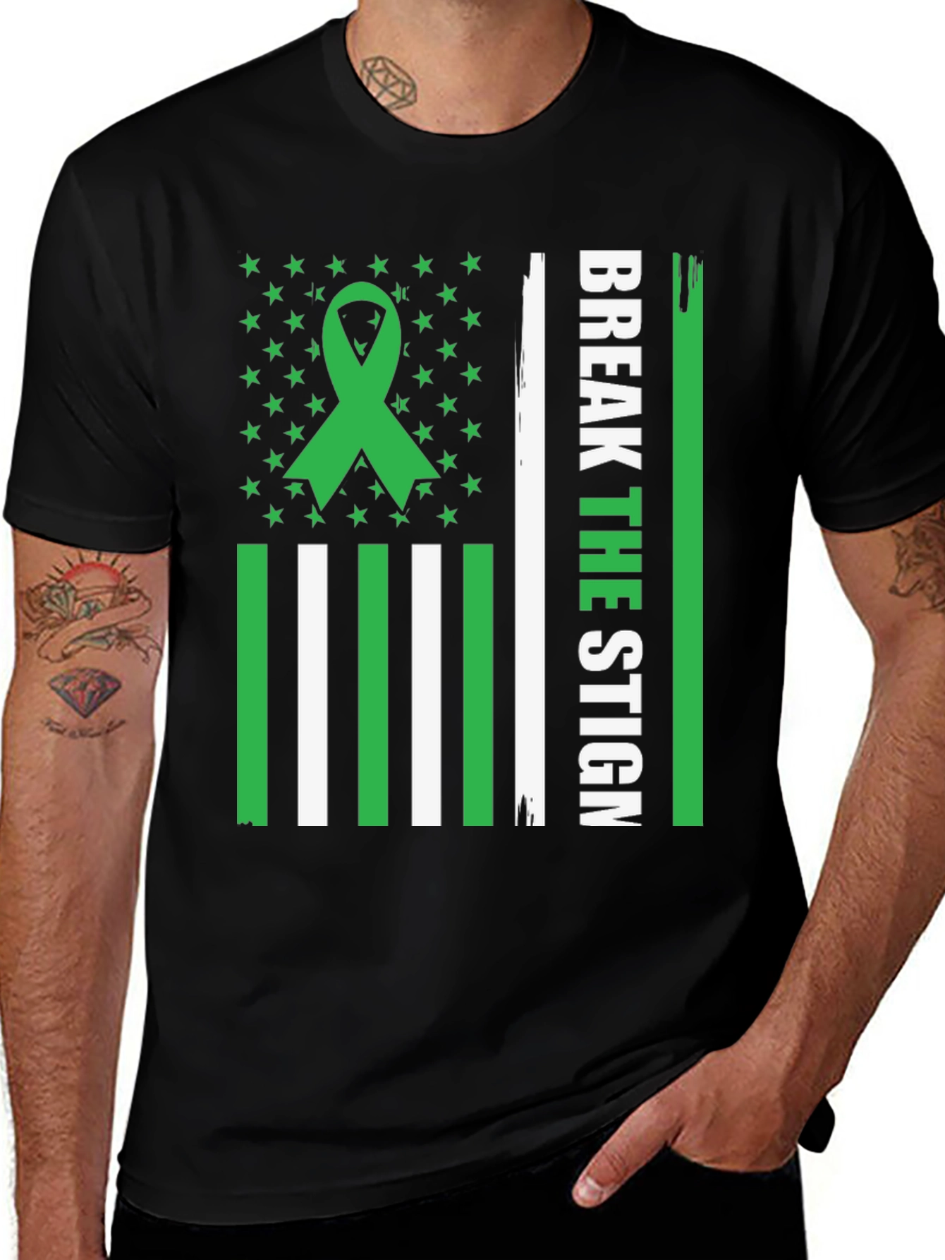 Variant 6 of Break the Stigma Mental Health Awareness T-Shirt