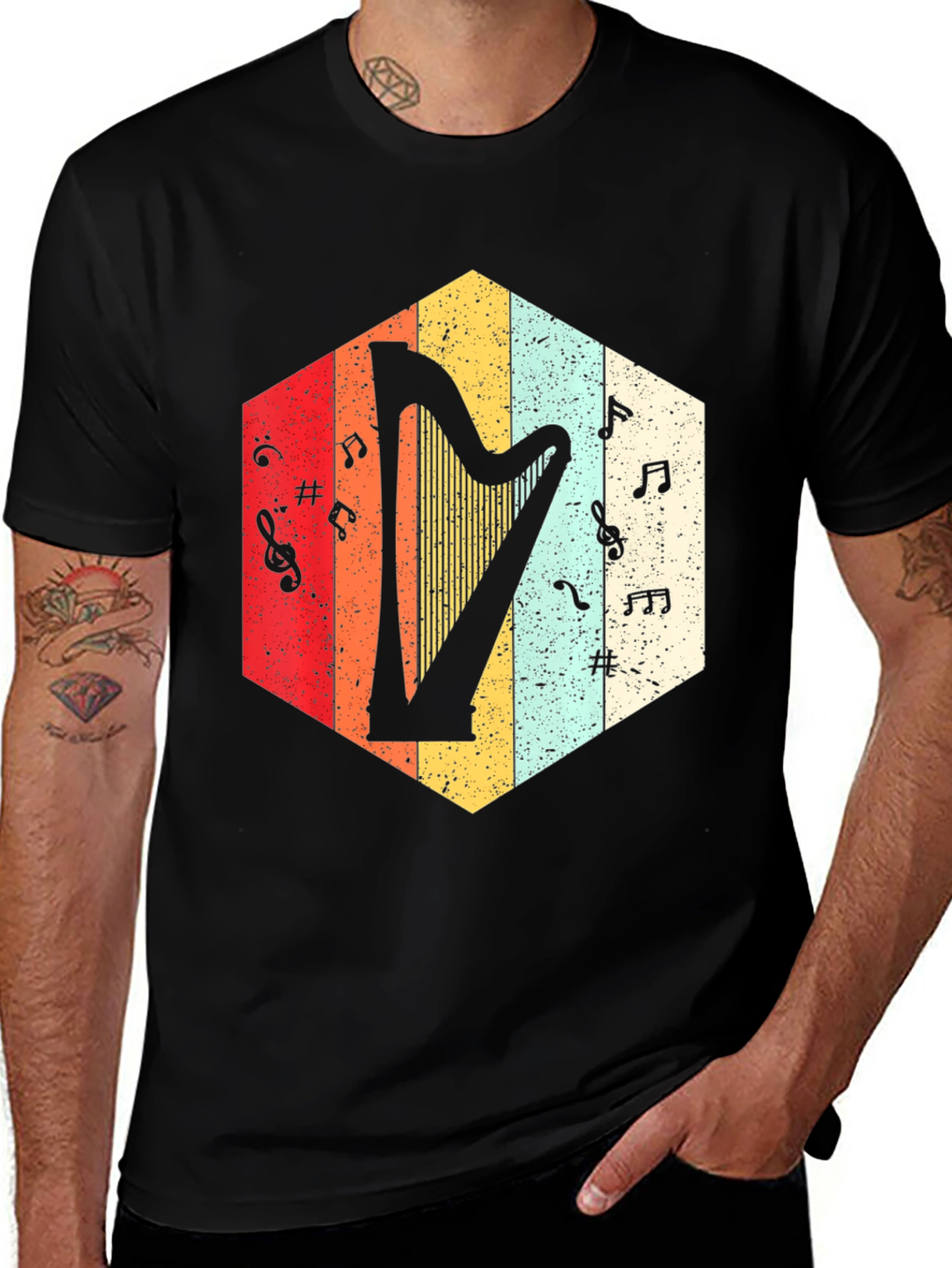 Variant 22 of Vintage Harp Music T-Shirt
