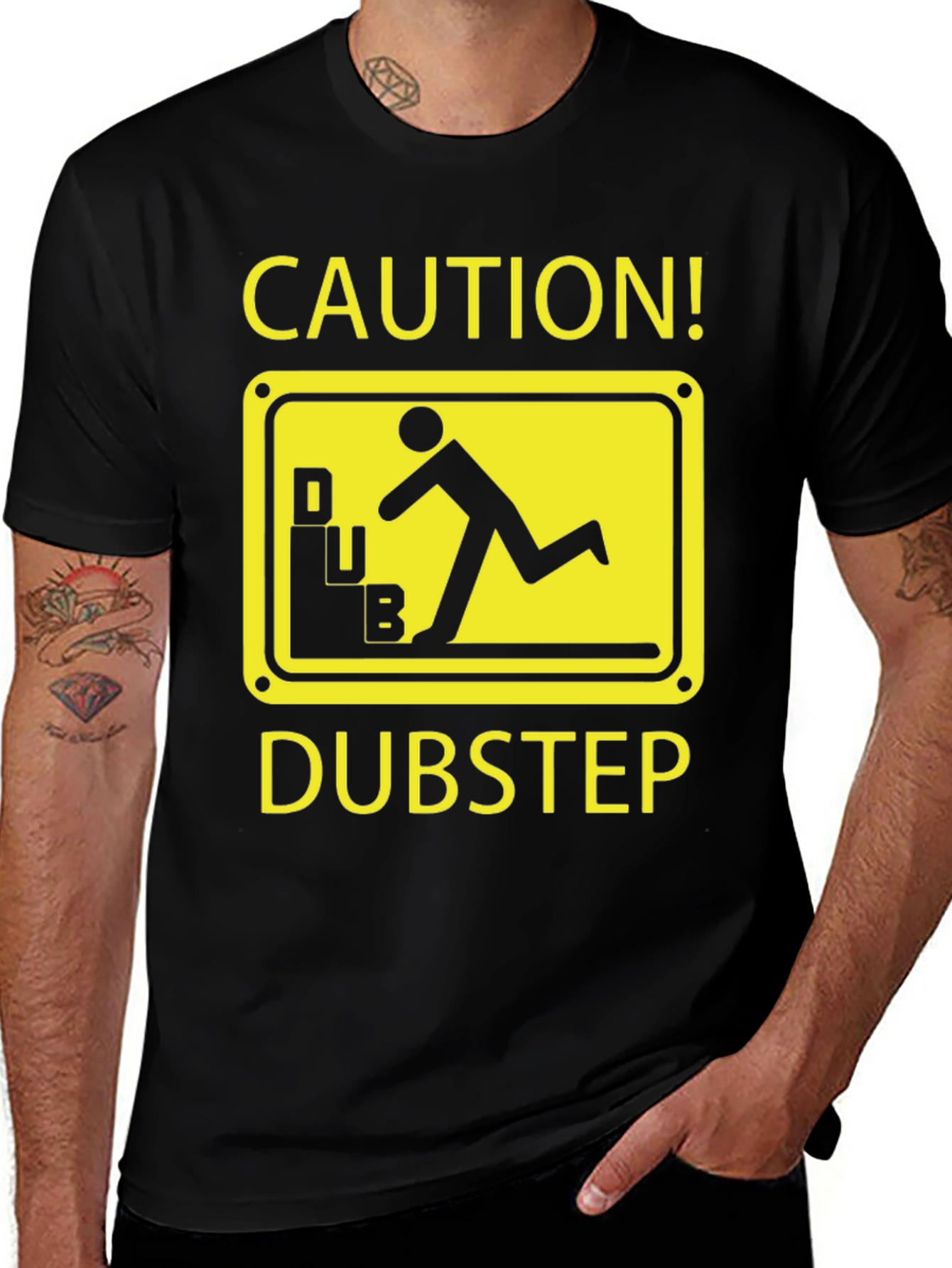 Variant 25 of Caution Dubstep T-Shirt - Funny Music Lover Tee