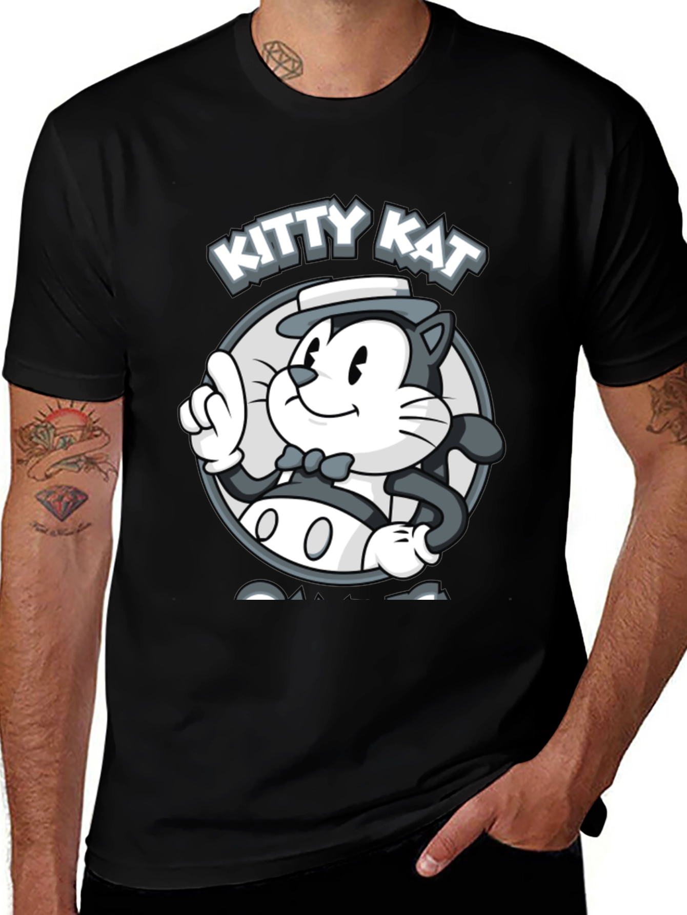 Variant 21 of Kitty Kat Cartoon Graphic T-Shirt
