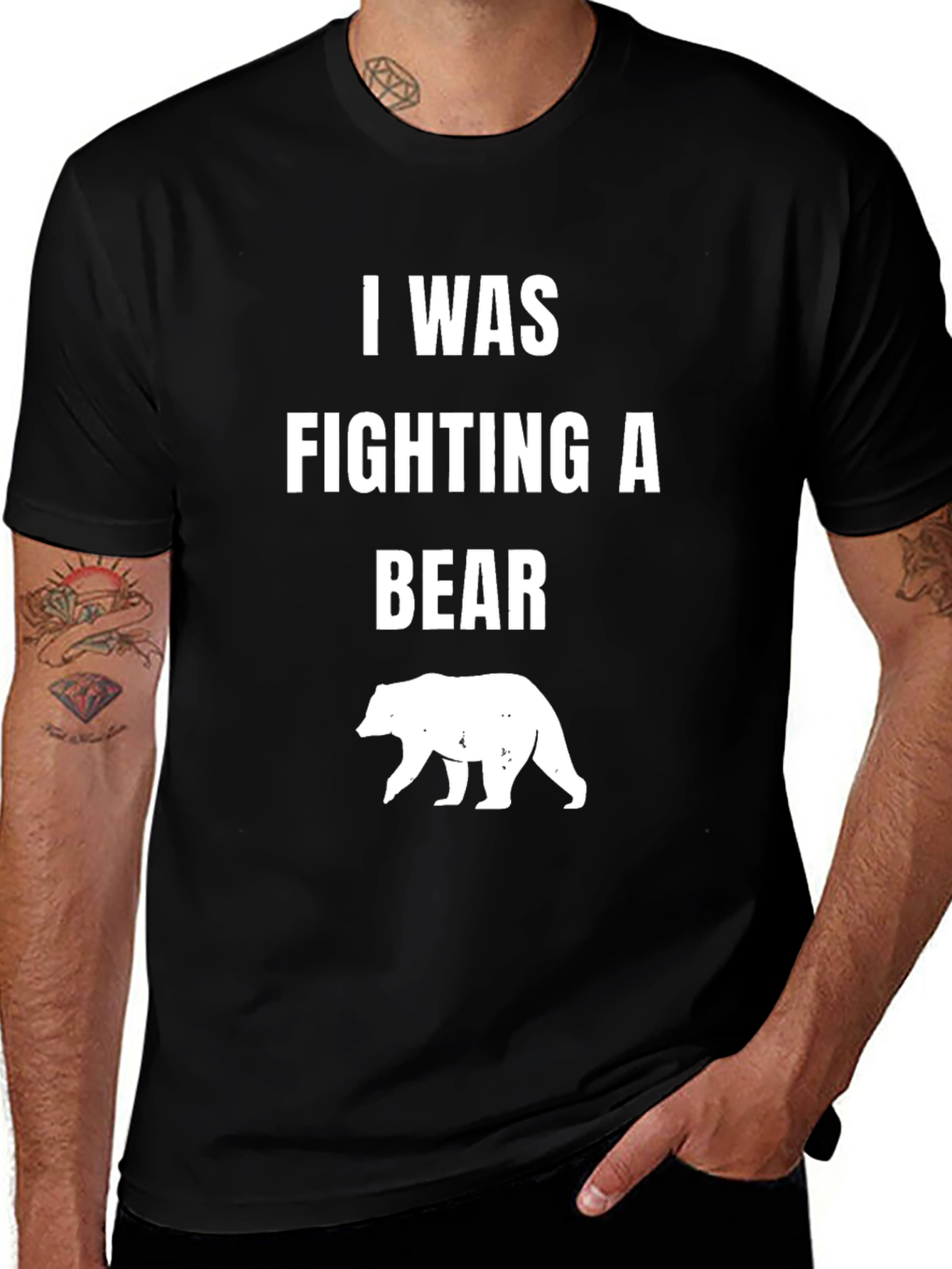 Variant 2 of I Was Fighting A Bear T-Shirt