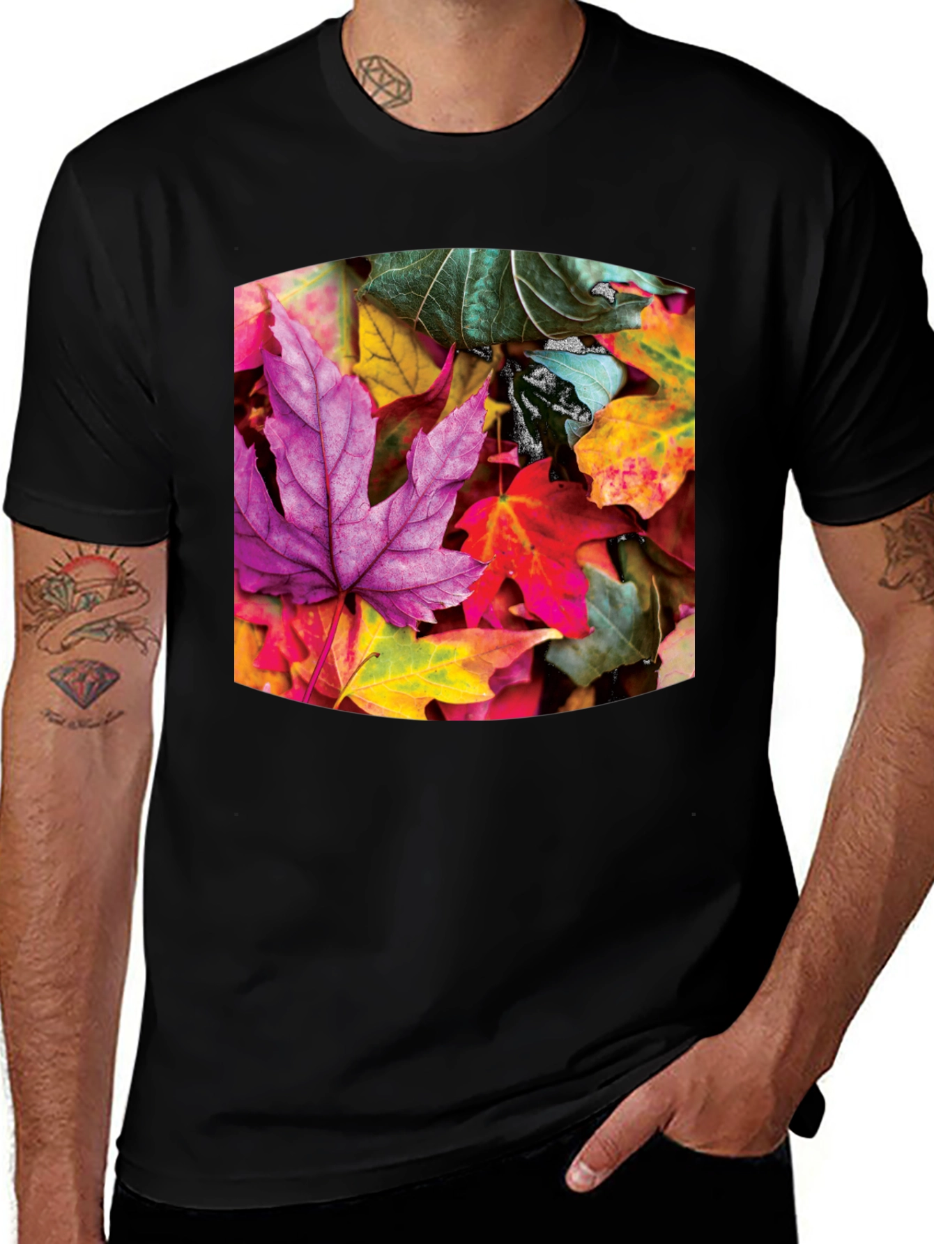 Variant 28 of Autumn Leaves Graphic Tee - Stylish Casual Wear