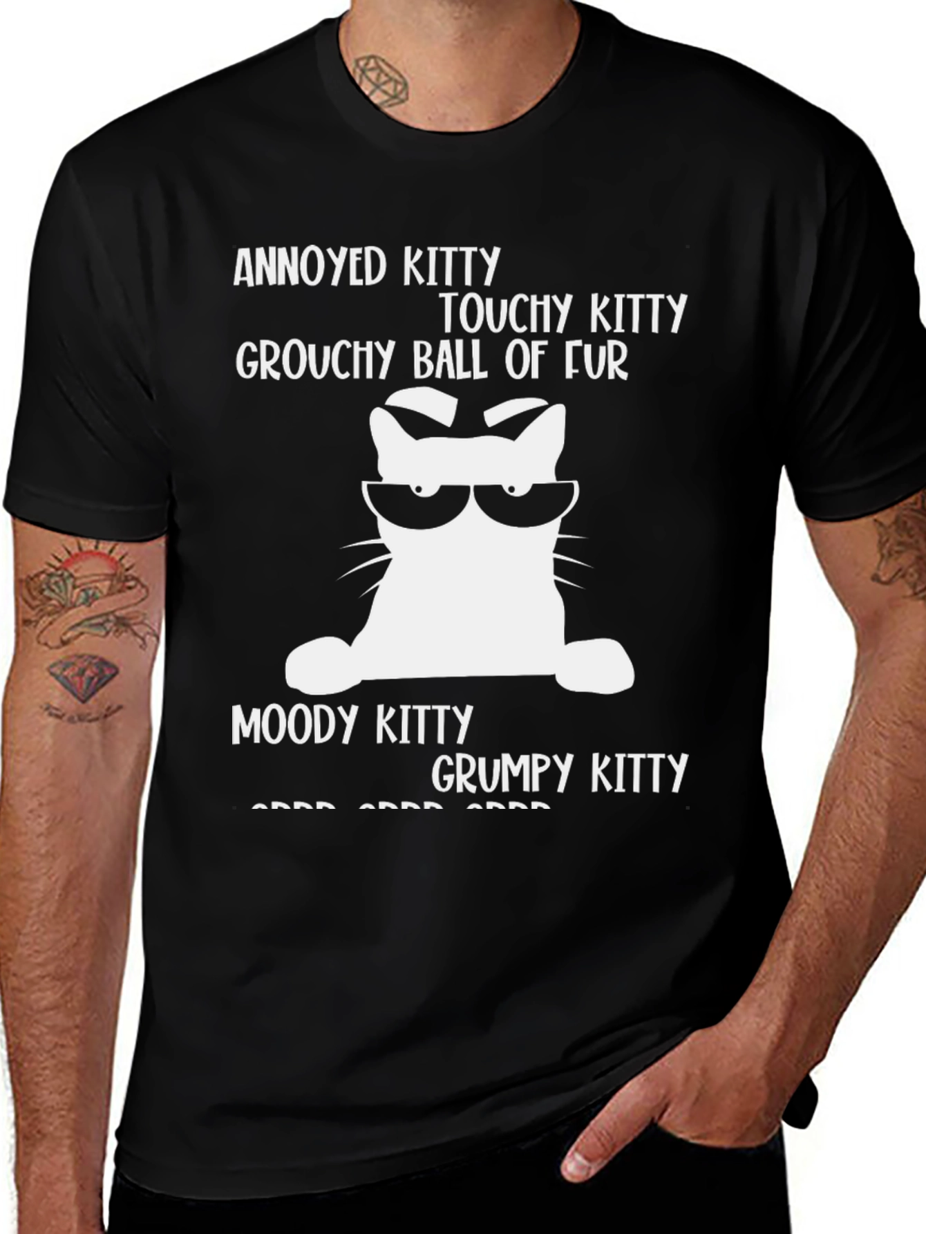 Variant 3 of Annoyed Kitty T-Shirt - Grumpy Cat Tee