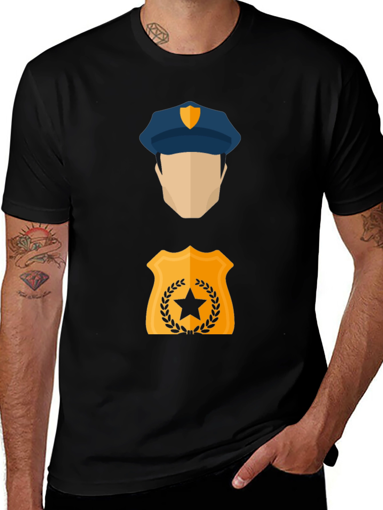 Variant 17 of Police Badge T-Shirt - Law Enforcement Graphic Tee