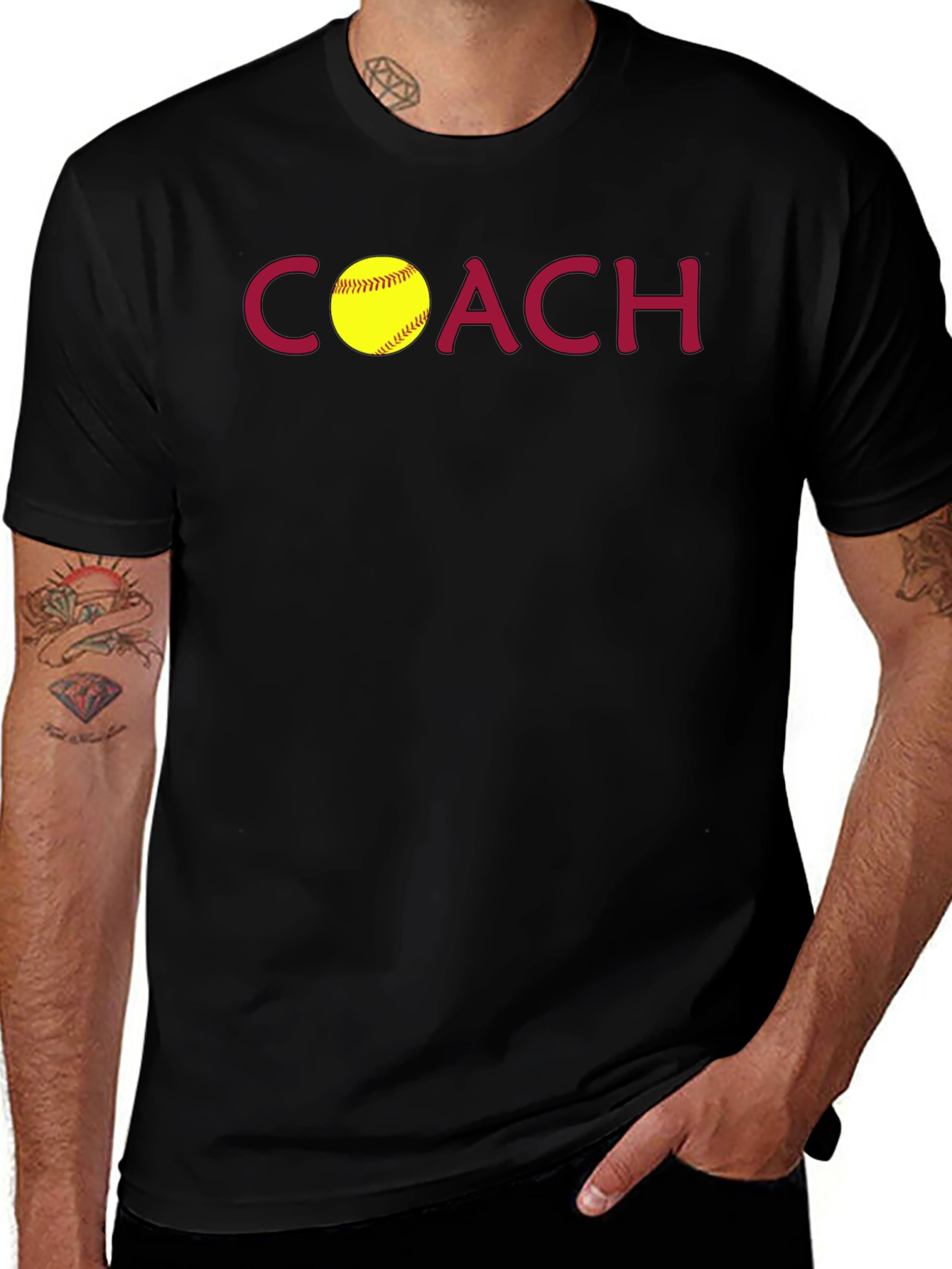 Softball Coach T-Shirt - Sporty Design