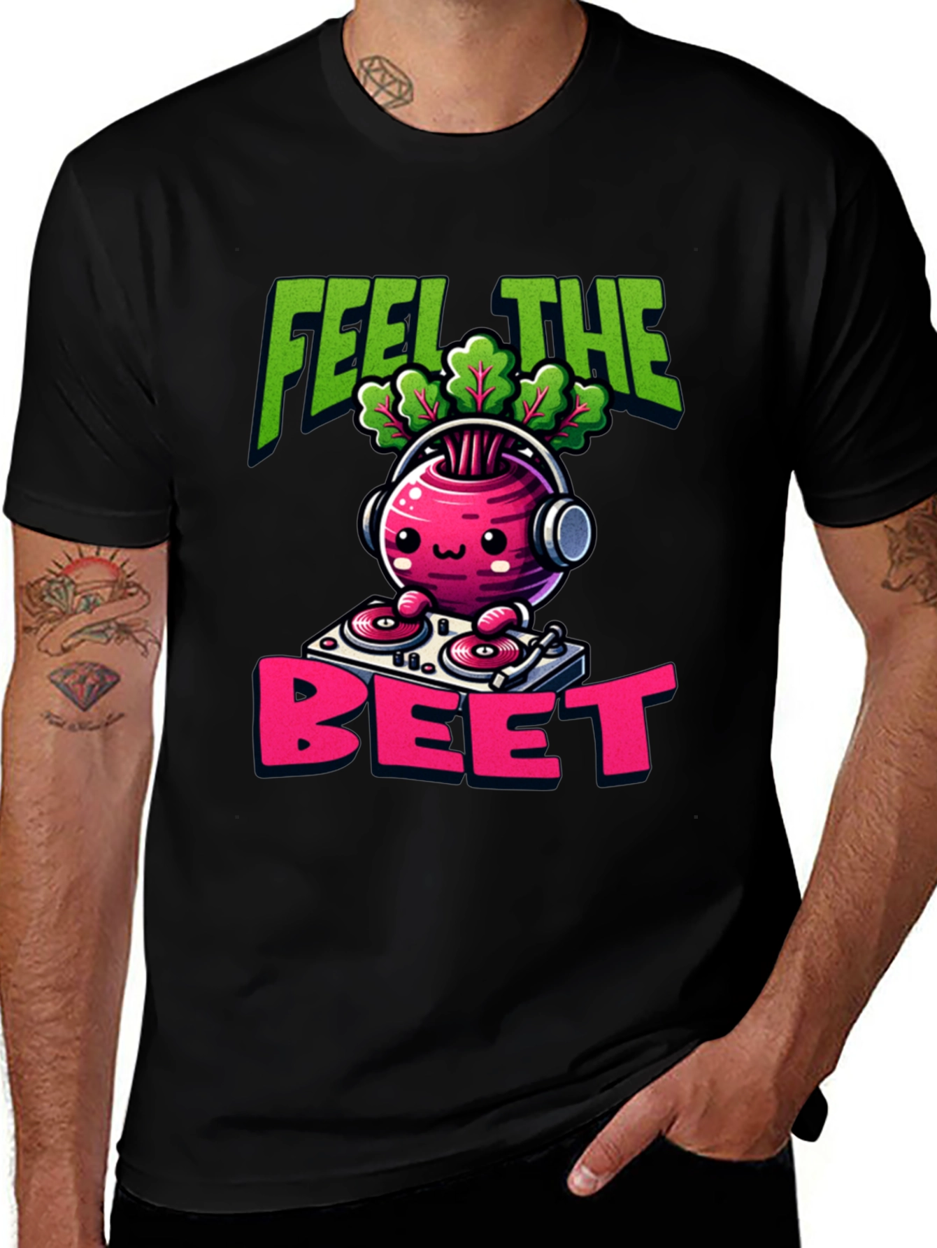 Variant 15 of Feel the Beet DJ Cartoon T-Shirt
