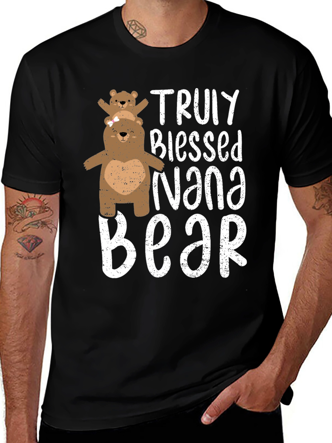 Truly Blessed Nana Bear Graphic T-Shirt