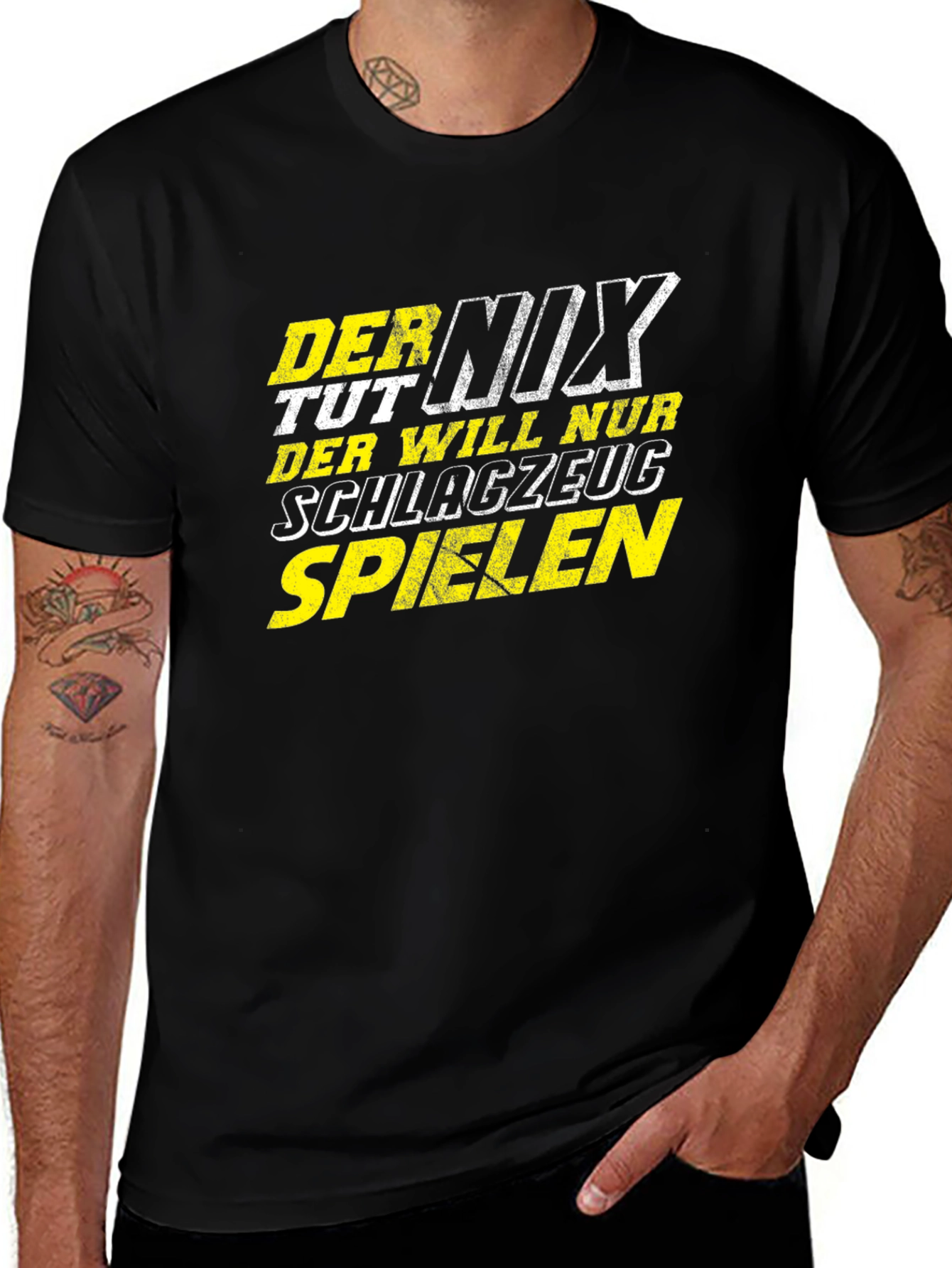 Black Der Nix Tut T-Shirt - Drummer Gift main image
