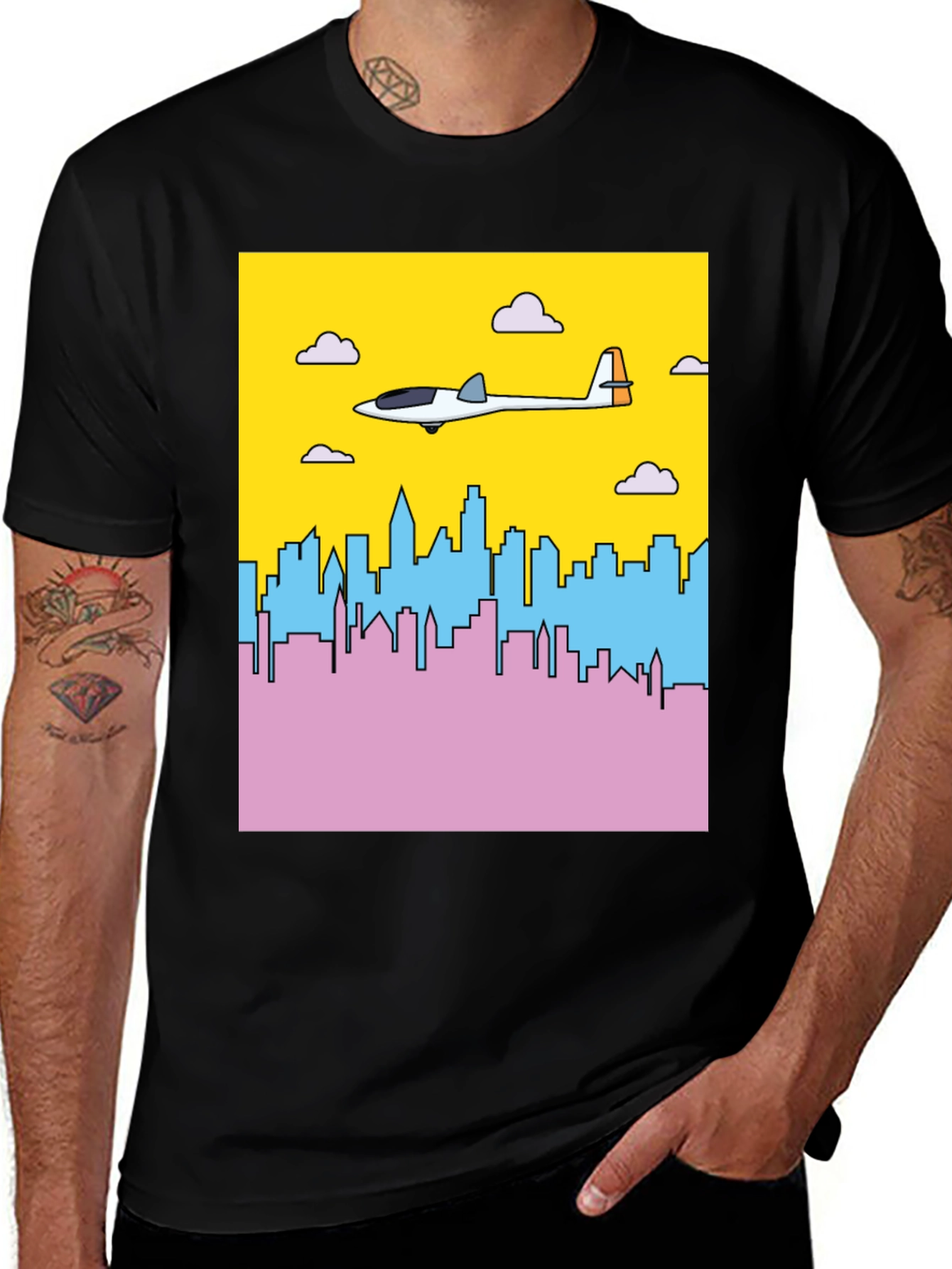 Variant 29 of Glider Over City Graphic T-Shirt