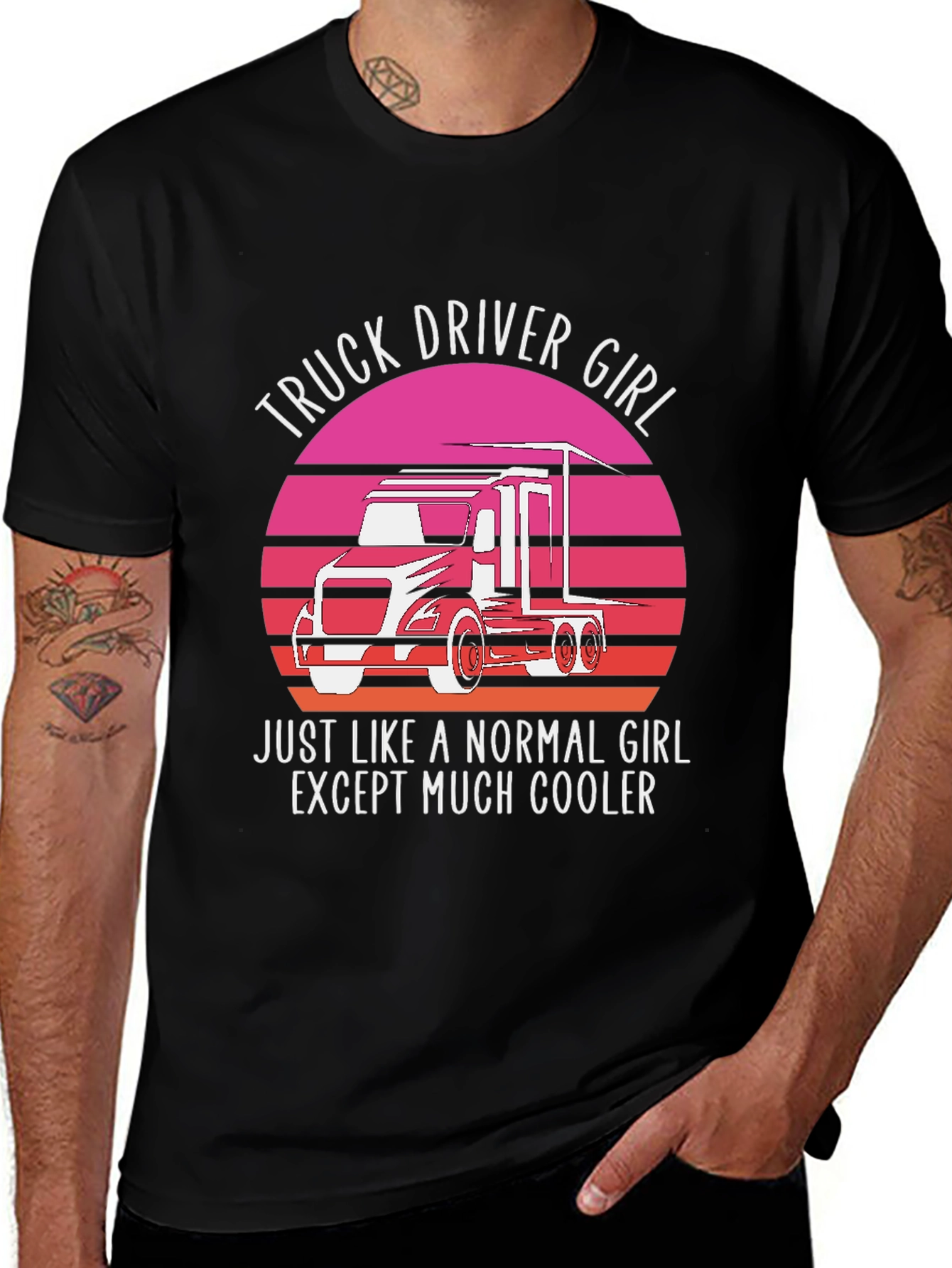 Variant 6 of Truck Driver Girl Tee - Cool & Unique