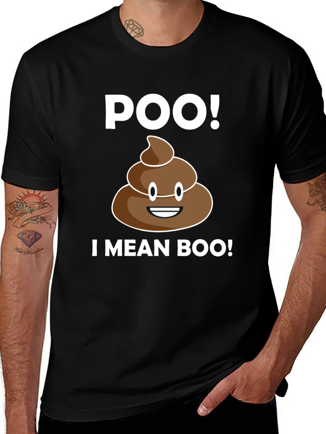 Variant 16 of Funny Poo I Mean Boo Graphic T-Shirt
