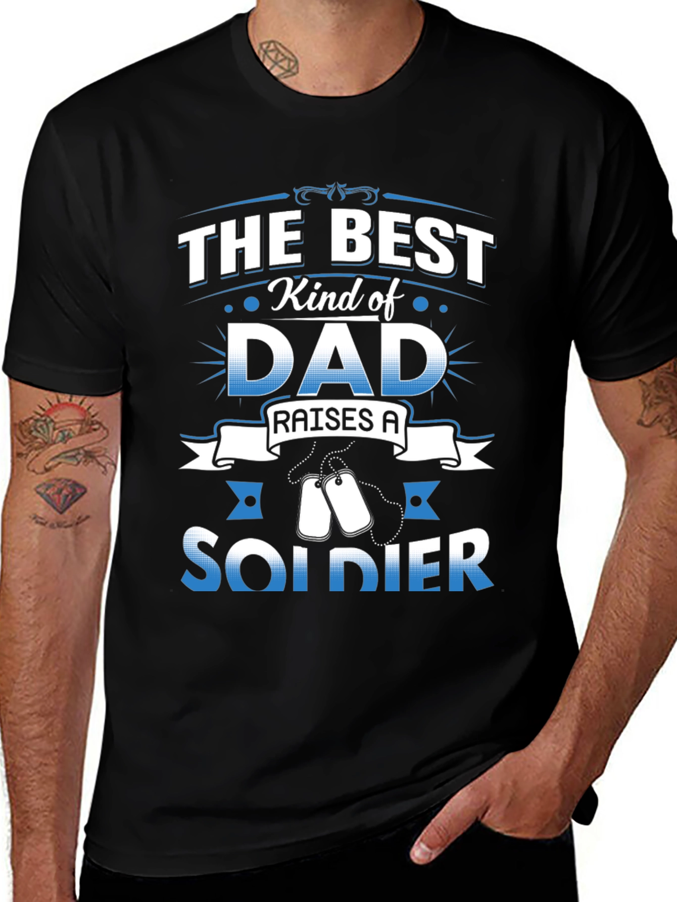 Variant 4 of Best Kind of Dad Raises a Soldier T-Shirt