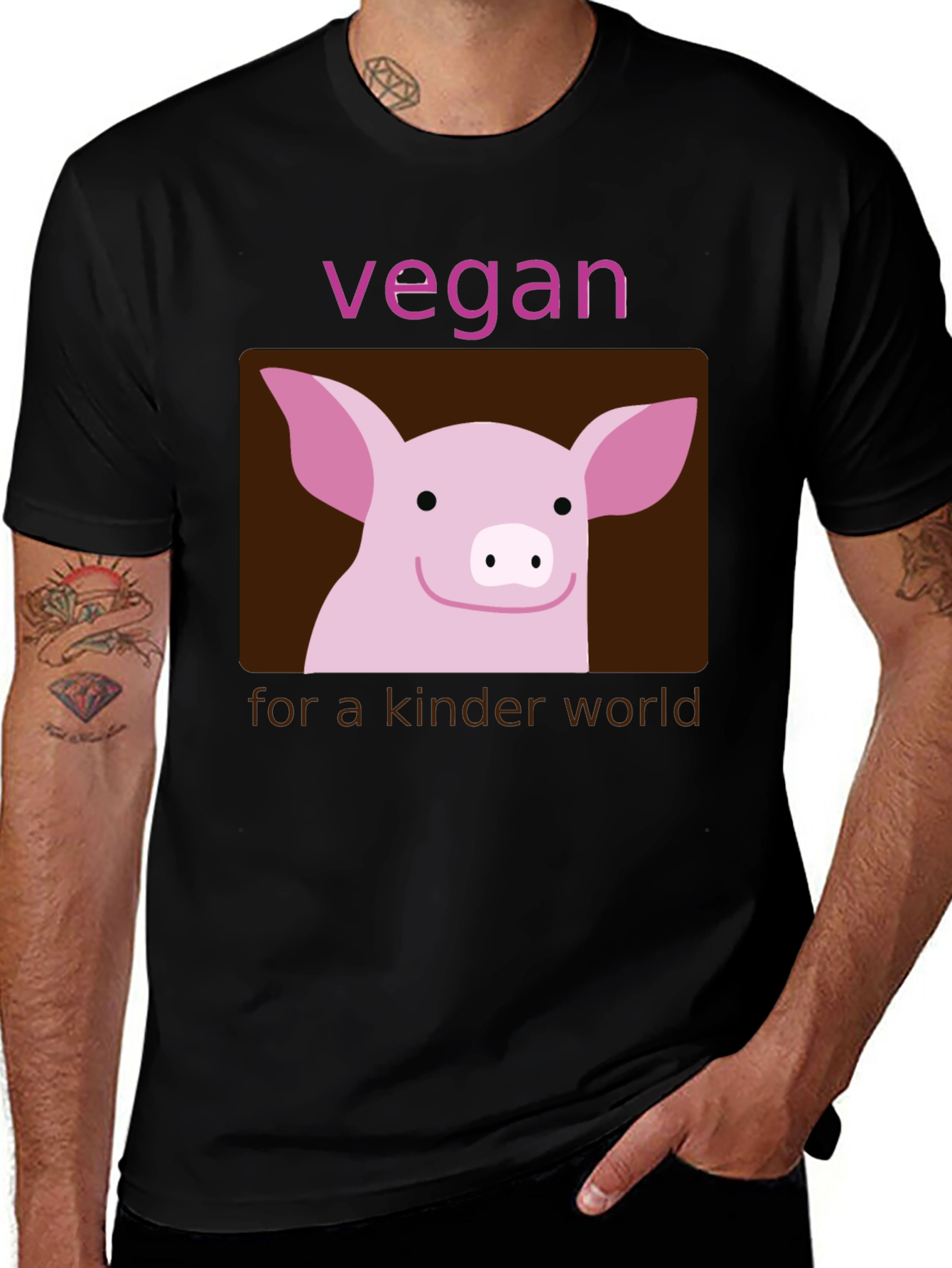 Variant 5 of Vegan Pig Graphic T-Shirt