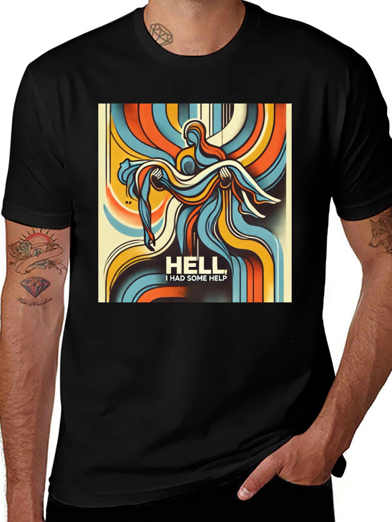 Retro "Hell, I Had Some Help" Graphic Tee