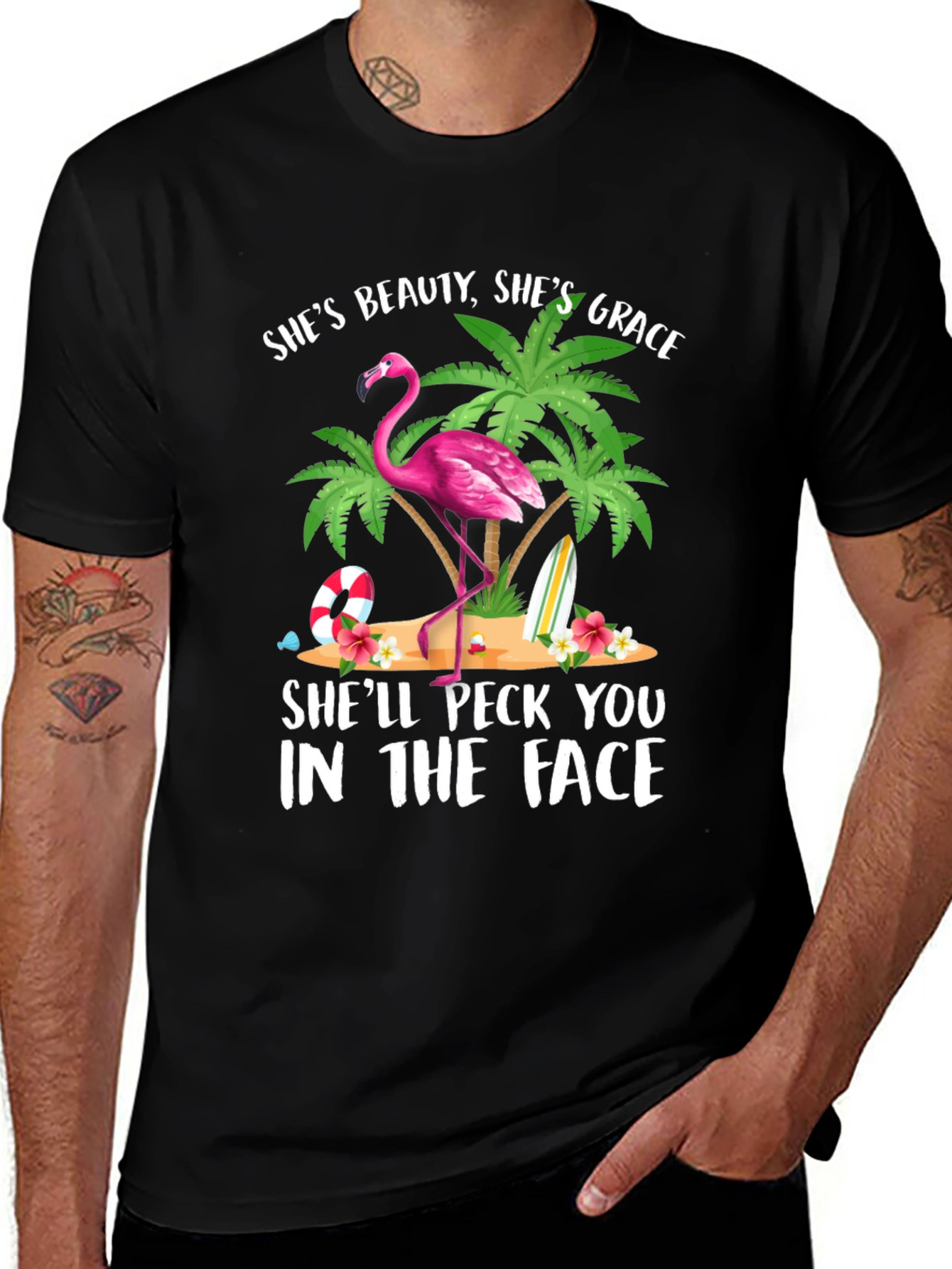 Variant 29 of Funny Flamingo Graphic T-Shirt