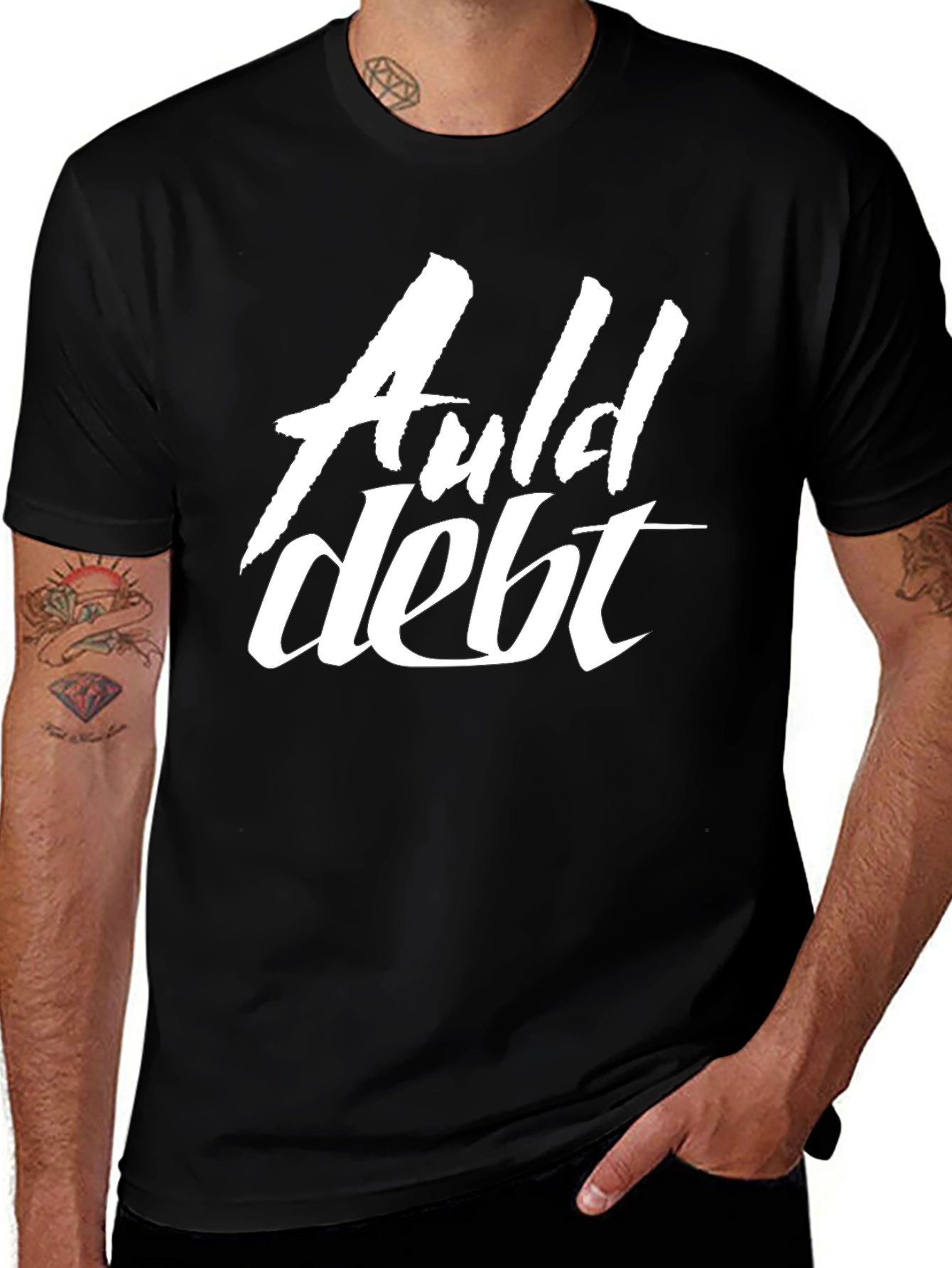 Variant 19 of Auld Debt T-Shirt - Classic Black Tee
